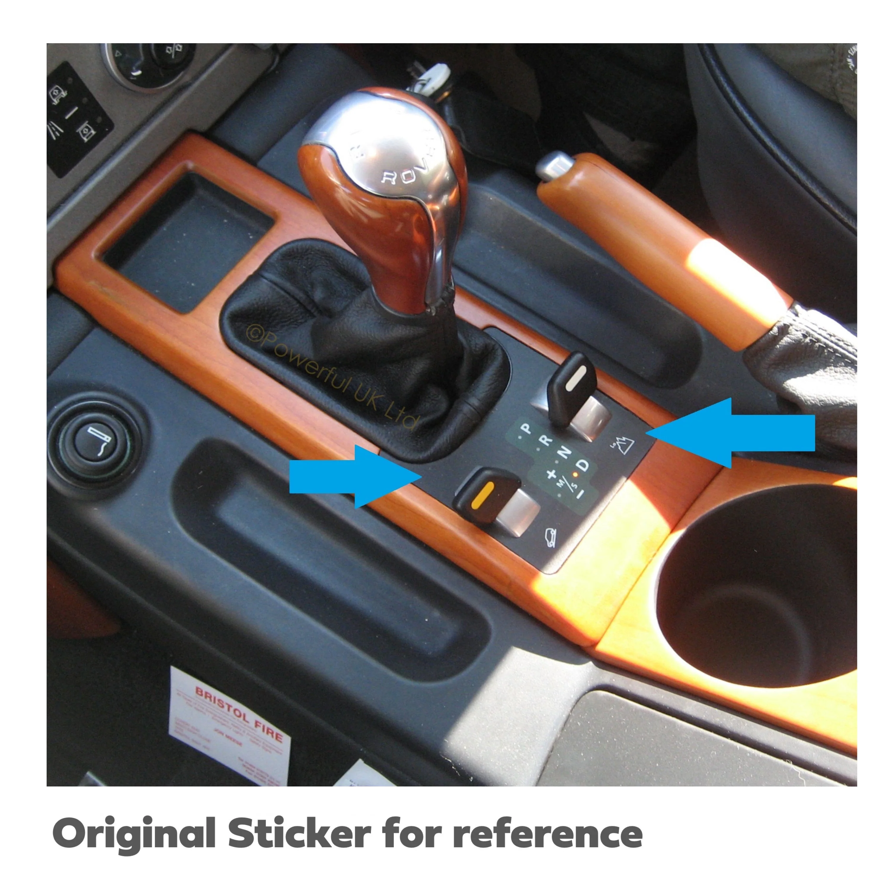 Gear Selector Replacement Surround Sticker - Black - for Range Rover L322 - Image 4