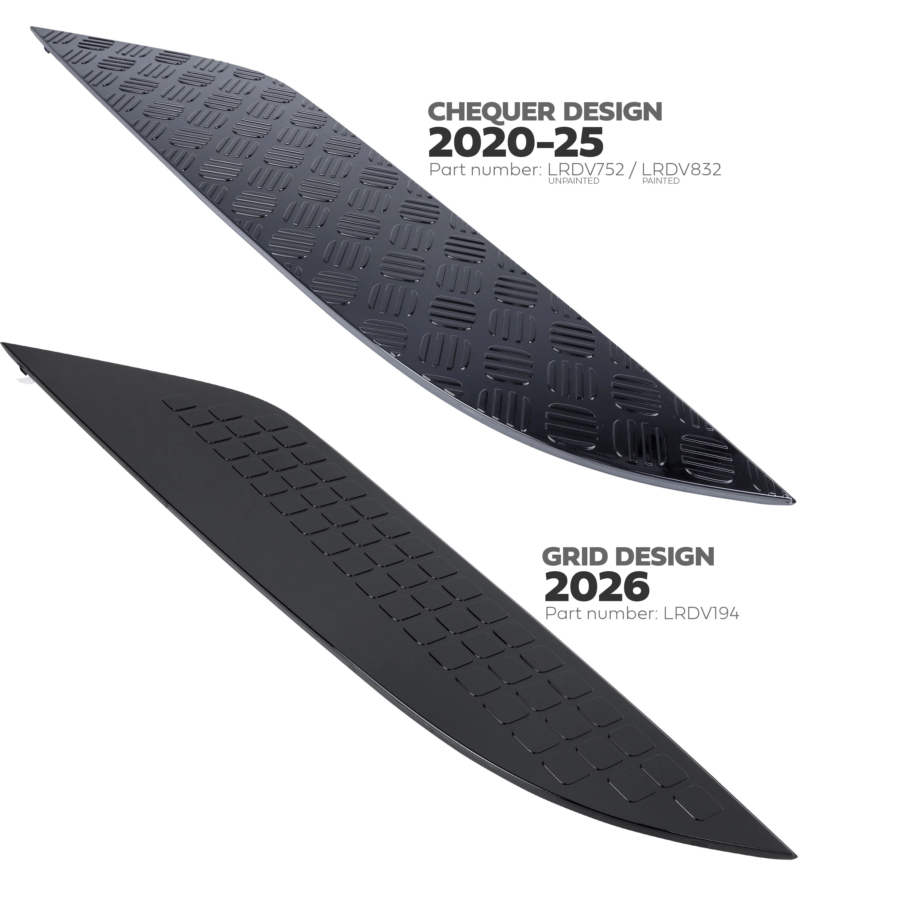 Genuine 2026MY Bonnet Trim for Land Rover Defender L663 - Gloss Black - PAIR - Image 7