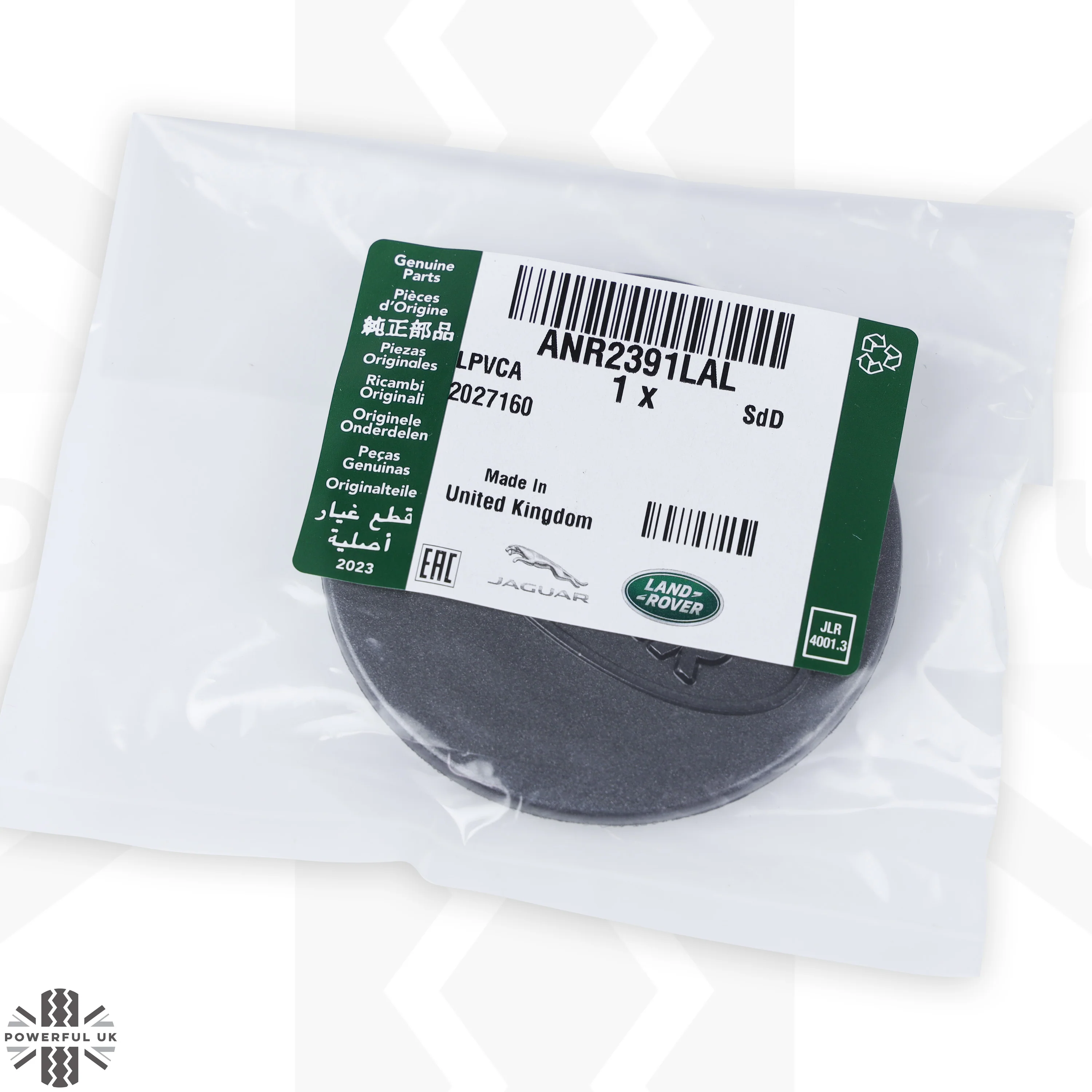 Genuine 4x Alloy Wheel Centre Caps (EARLY/LARGE type) for Land Rover Classic Defender - Pewter Grey - Image 6