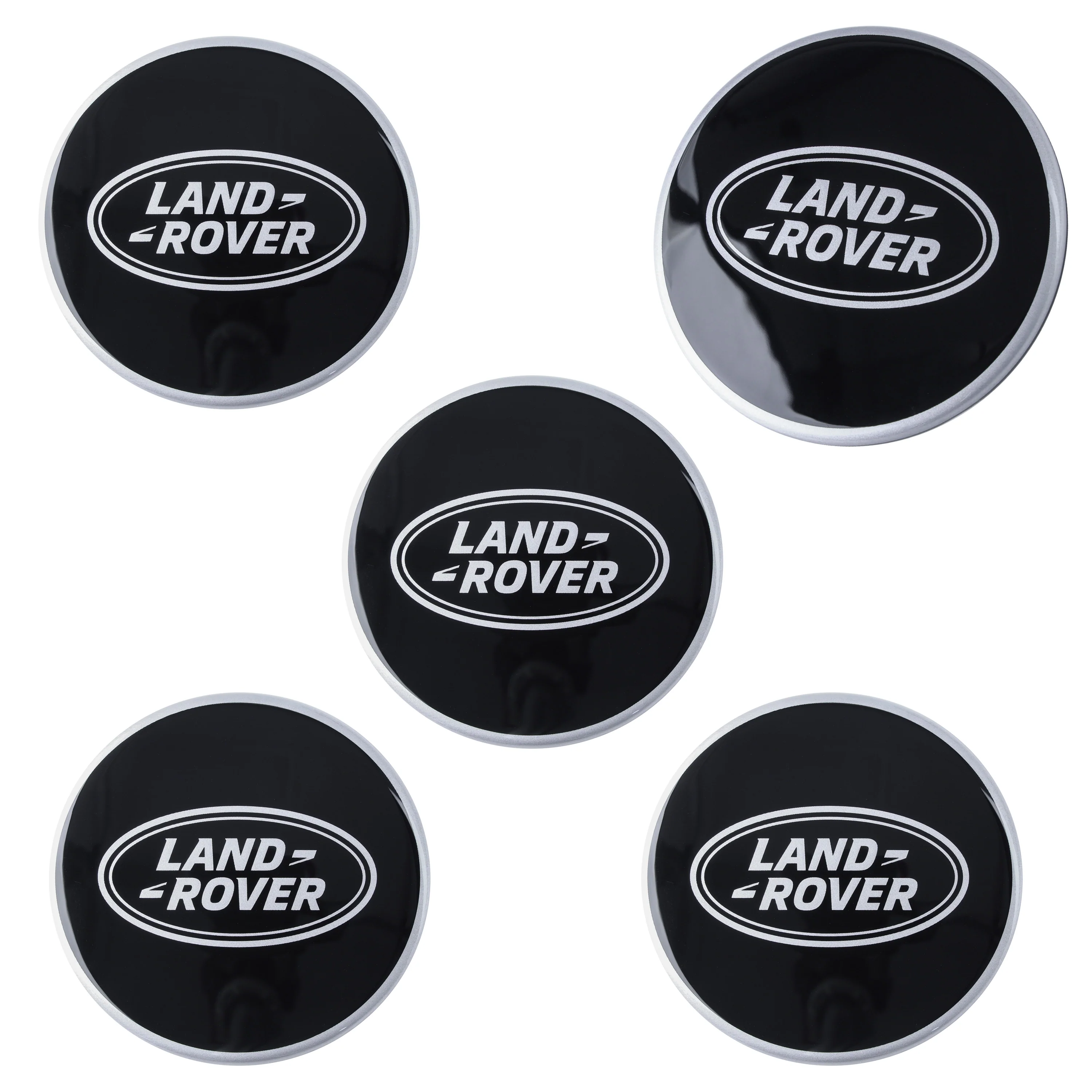 Genuine 5x ALL BLACK Alloy Wheel Centre caps for Land Rover Defender L663