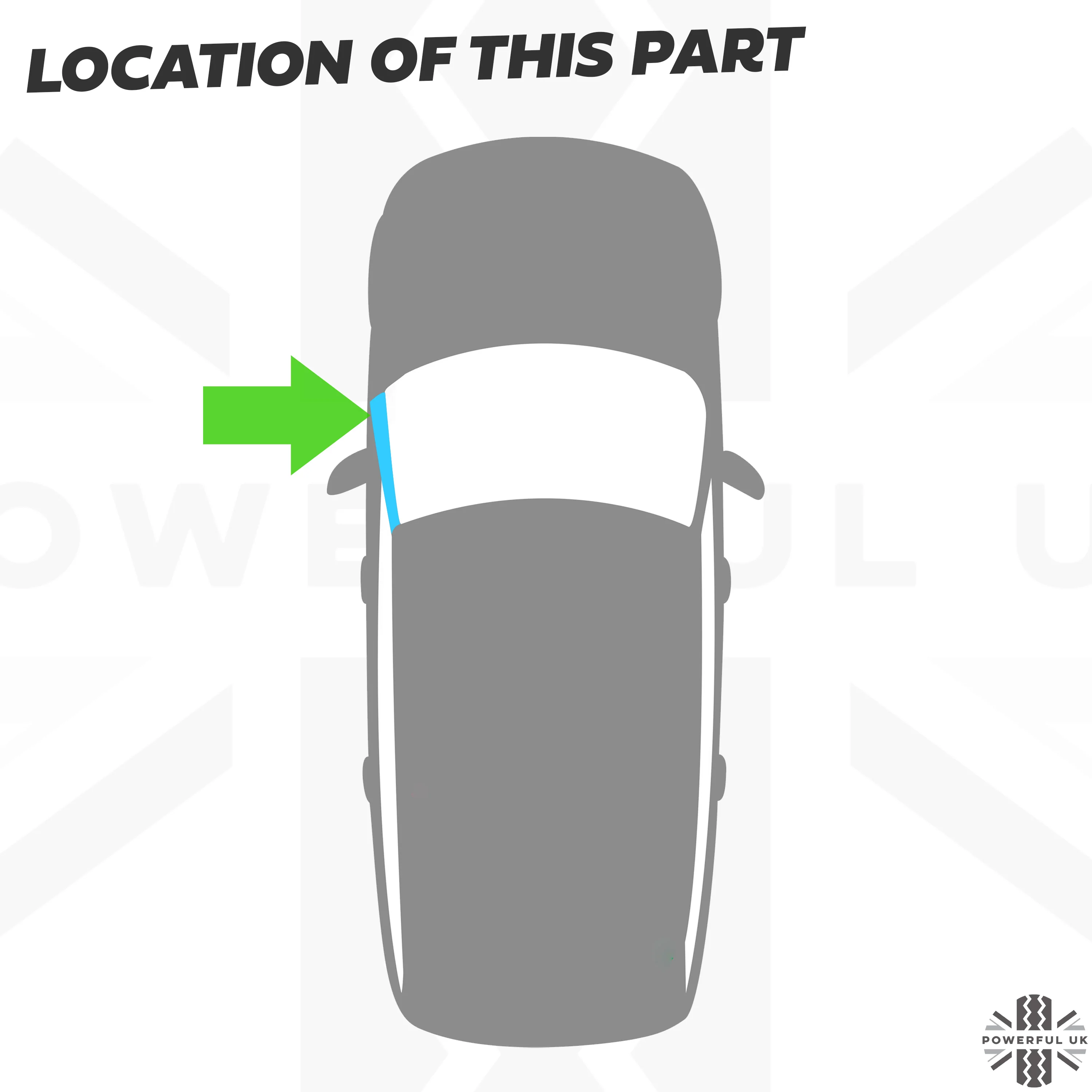 Genuine A Pillar Finisher in Gloss Black for Range Rover Sport L494 - LEFT - Image 3