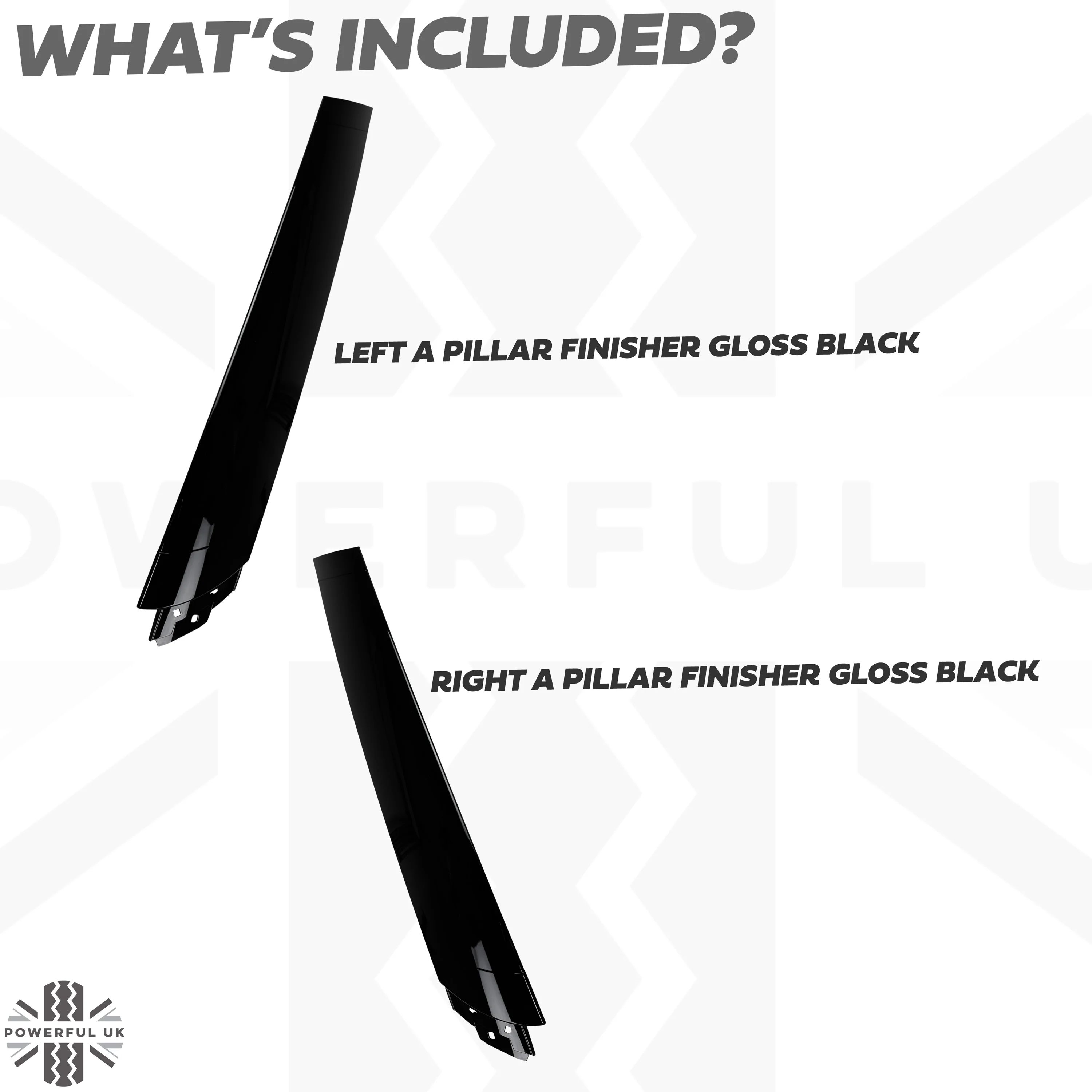 Genuine A Pillar Finishers in Gloss Black for Land Rover Defender L663 - PAIR - Image 3