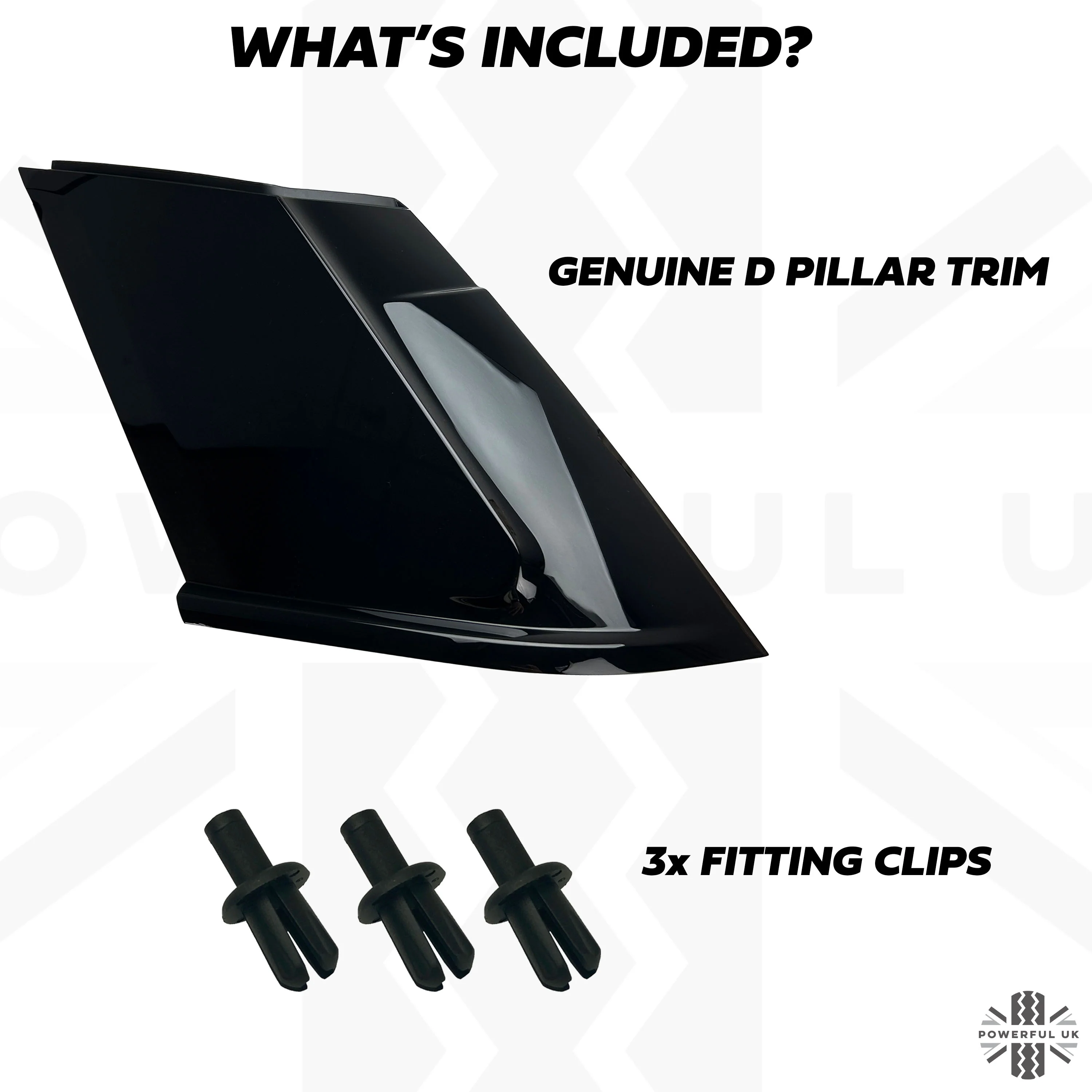 Genuine Black Left D/E Pillar Trim with moulding for Range Rover Evoque (5 Door) - Image 3