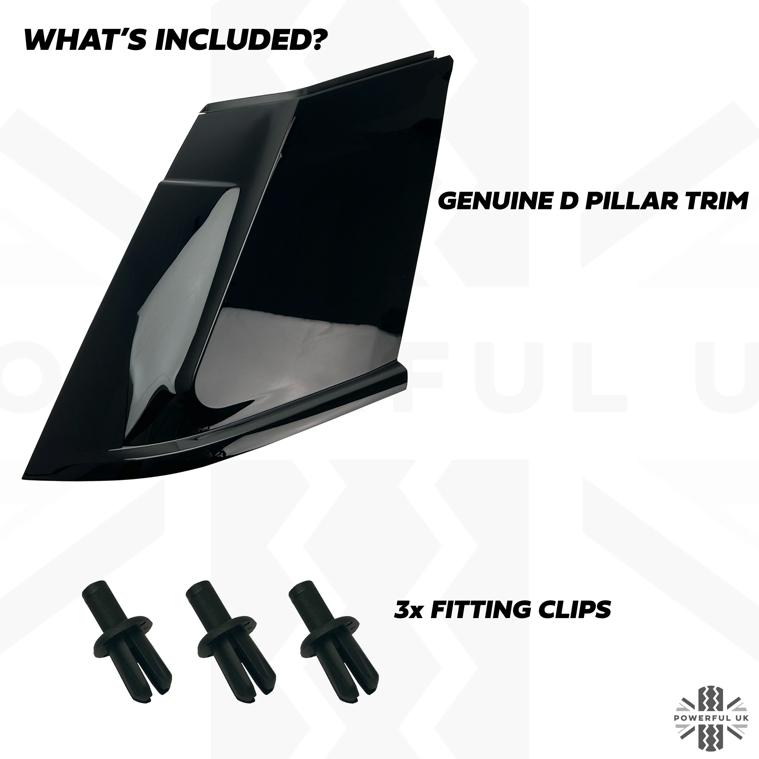 Genuine Black Right D/E Pillar Trim with moulding for Range Rover Evoque (5 Door) - Image 8