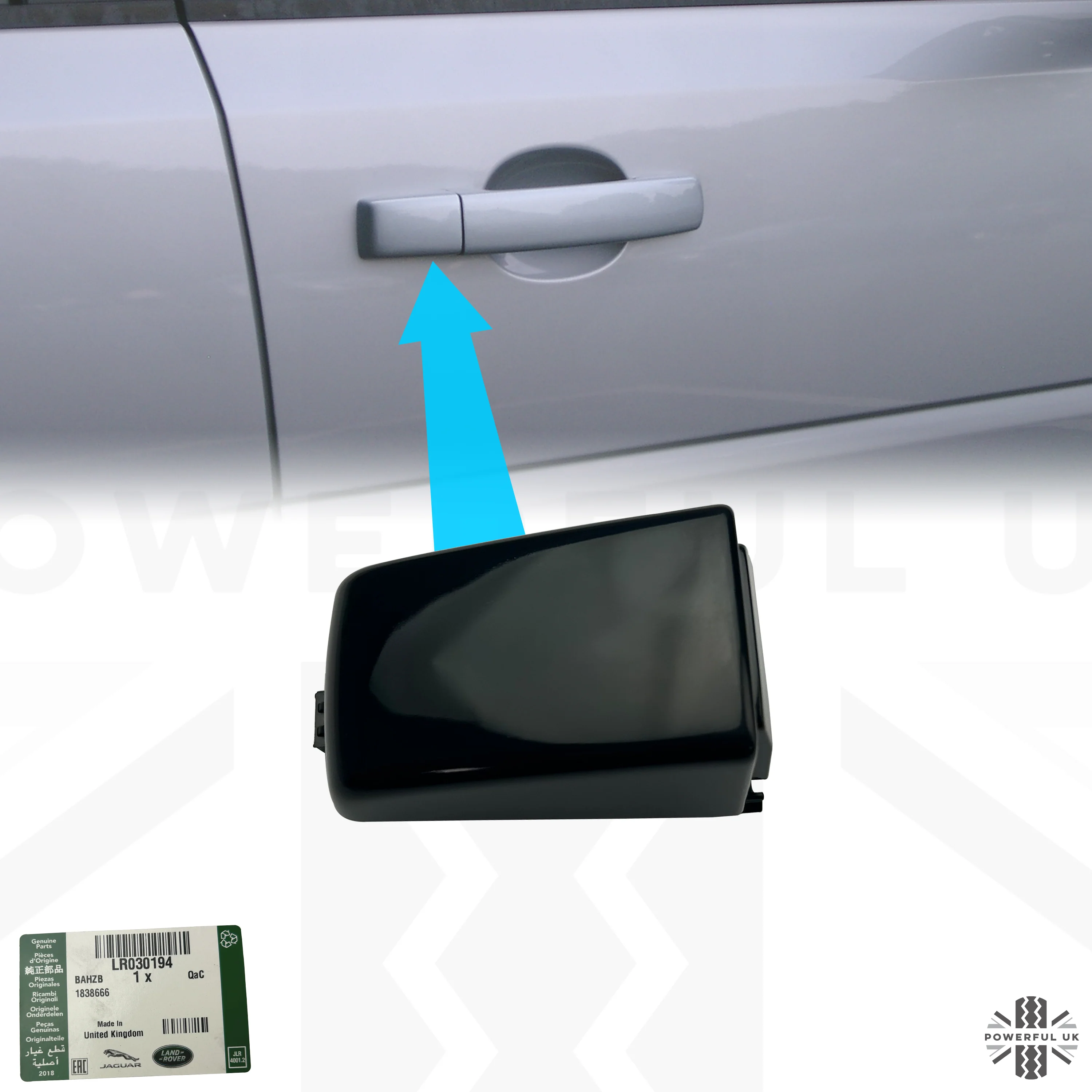 Genuine Door Handle END Piece in Primer for Land Rover Freelander 2