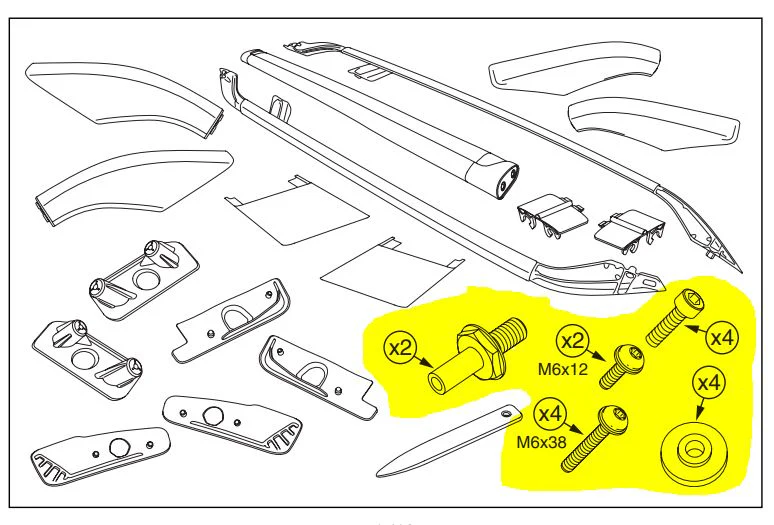 Genuine Fitting Kit for Land Rover Freelander 2 Roof Rails - Image 5