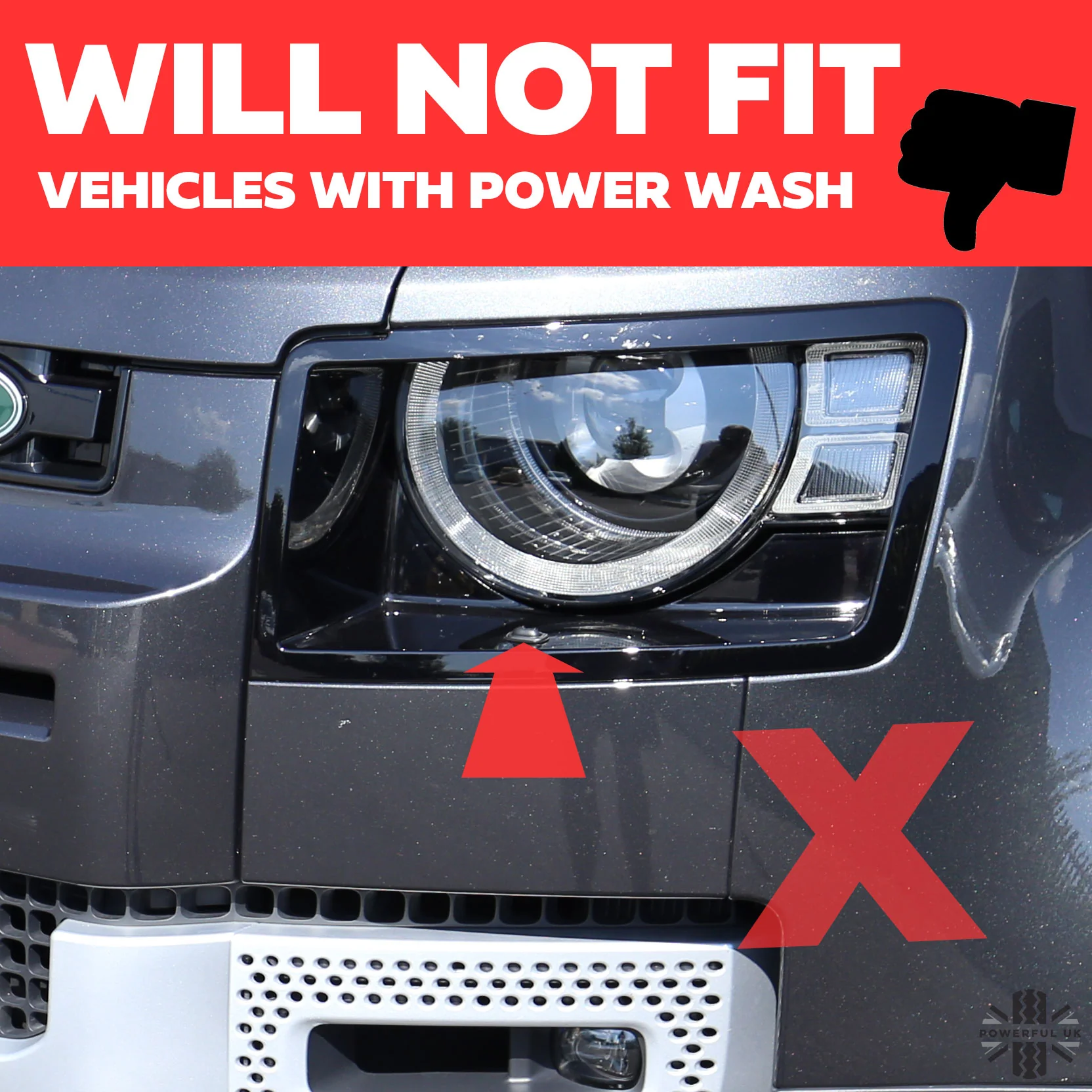 GENUINE Headlight Surround 'NO Washer' for Land Rover Defender L663 - RIGHT - Image 10