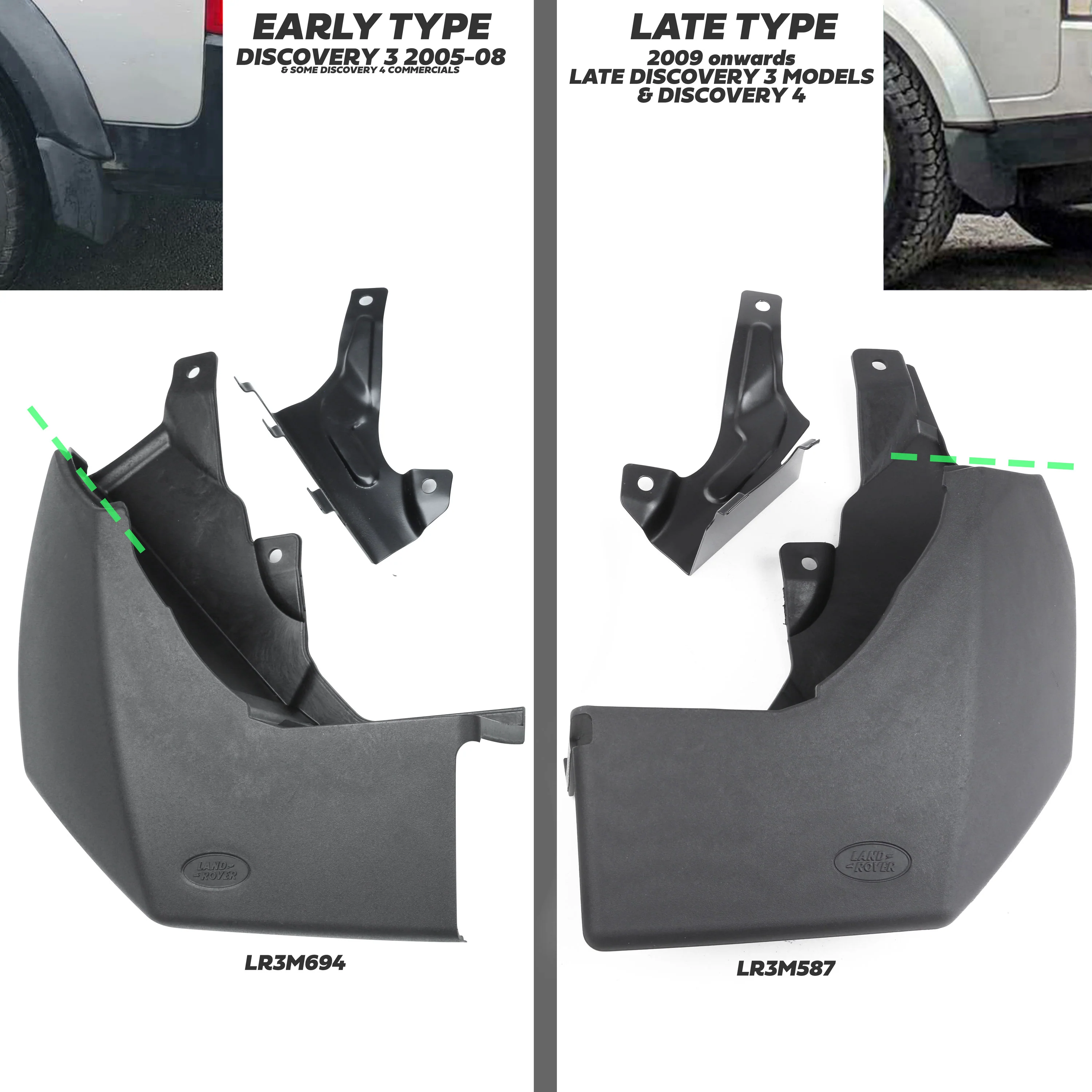 Genuine Mudflap Kit - Rear - for Land Rover Discovery 3(2009) & Discovery 4 - Image 10