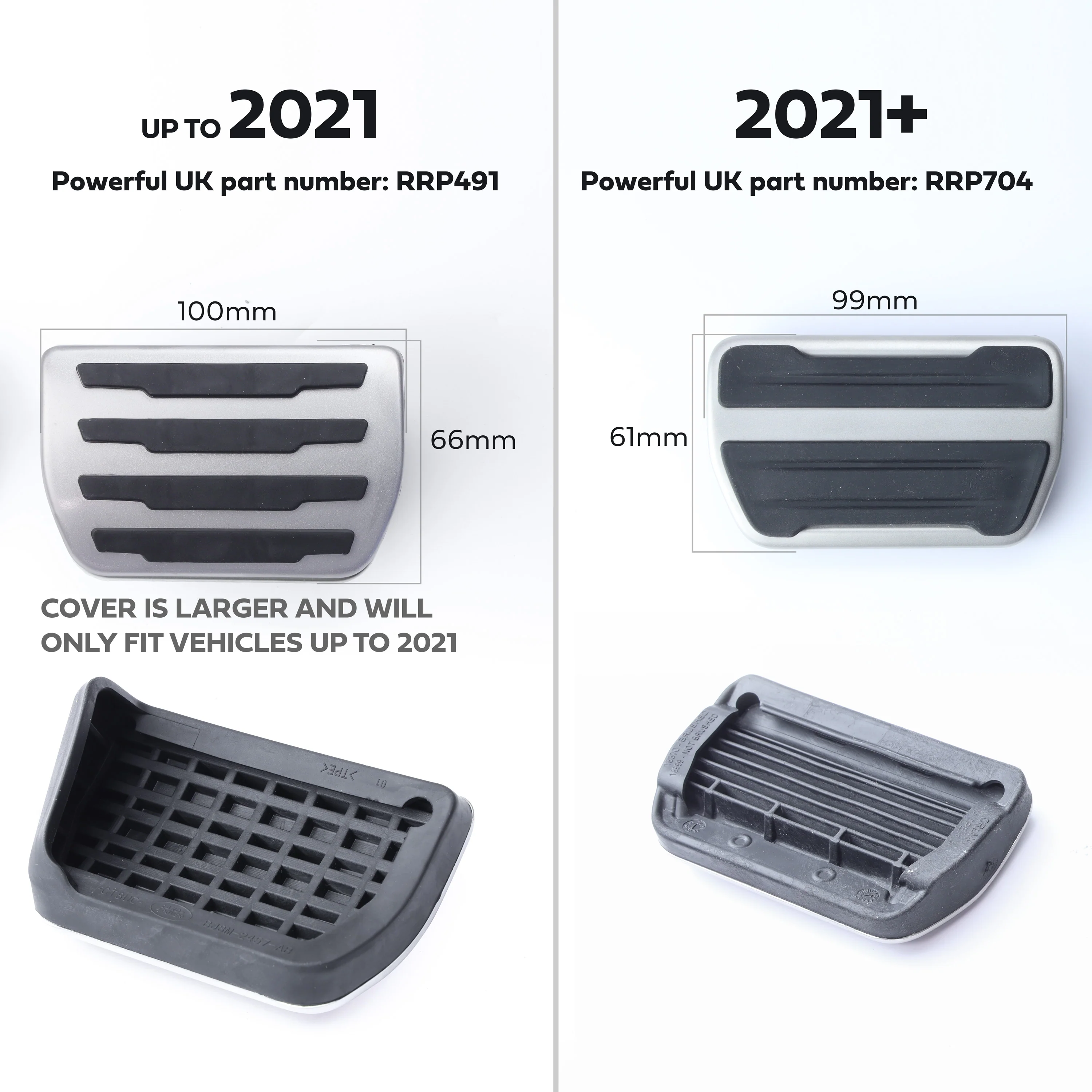 Genuine Pedal Cover Kit (Automatic) for Range Rover Evoque 2021+ - Image 8