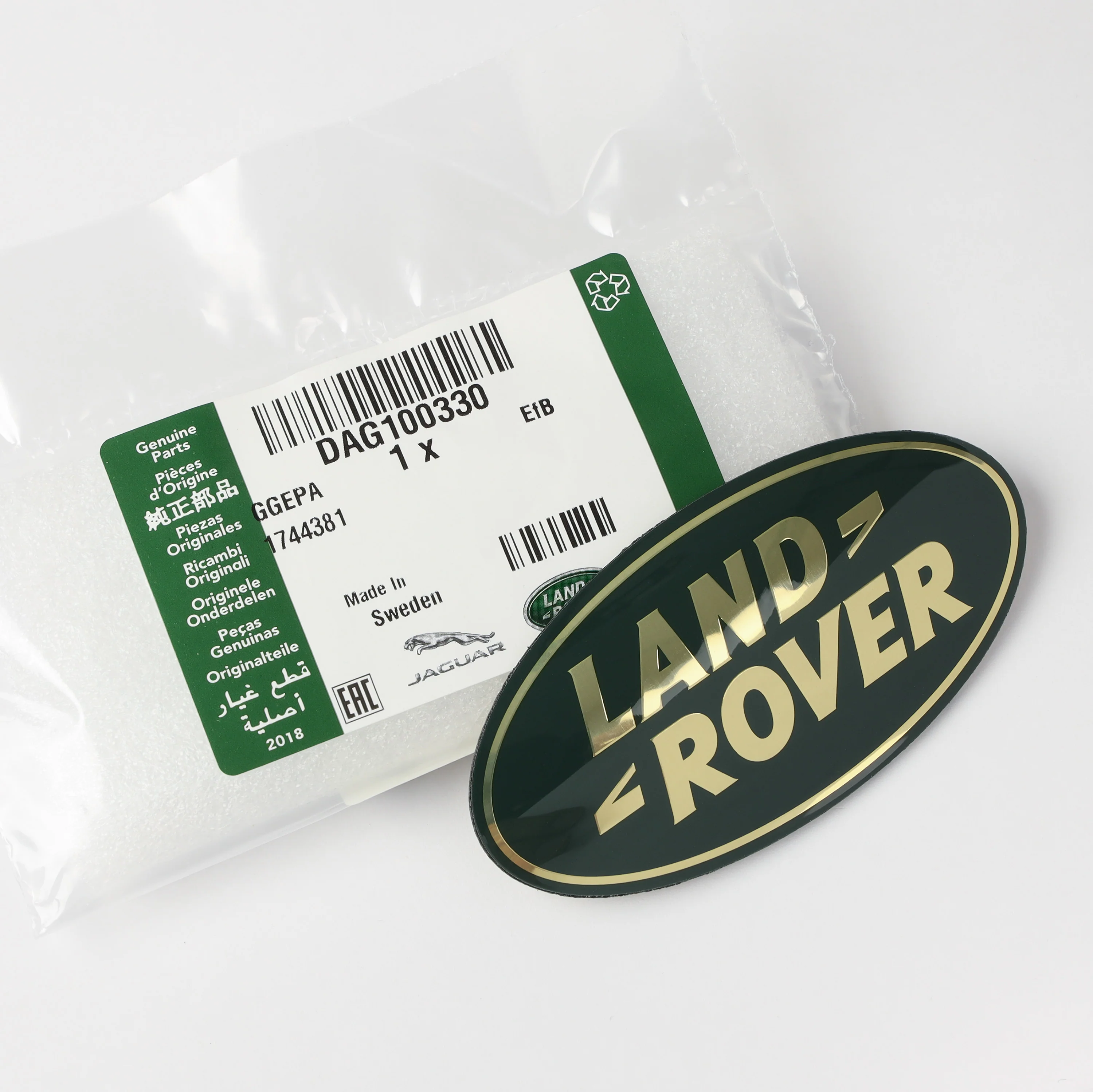 Genuine Rear Door Badge - Green & Gold - for Land Rover Freelander 1 - Image 2