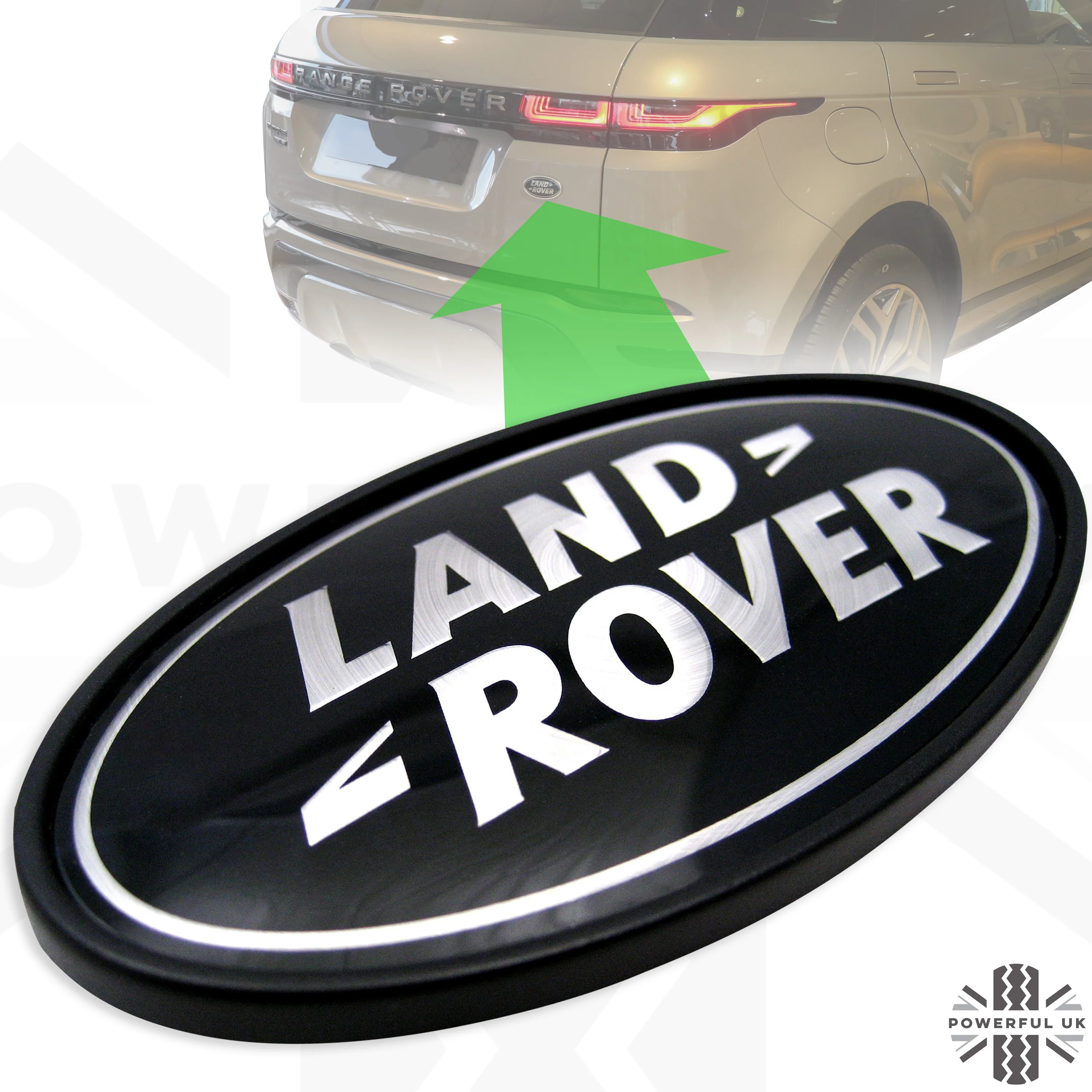 Genuine Rear Tailgate Badge - Black & Silver - for Range Rover Evoque 2 2019+ - Image 9