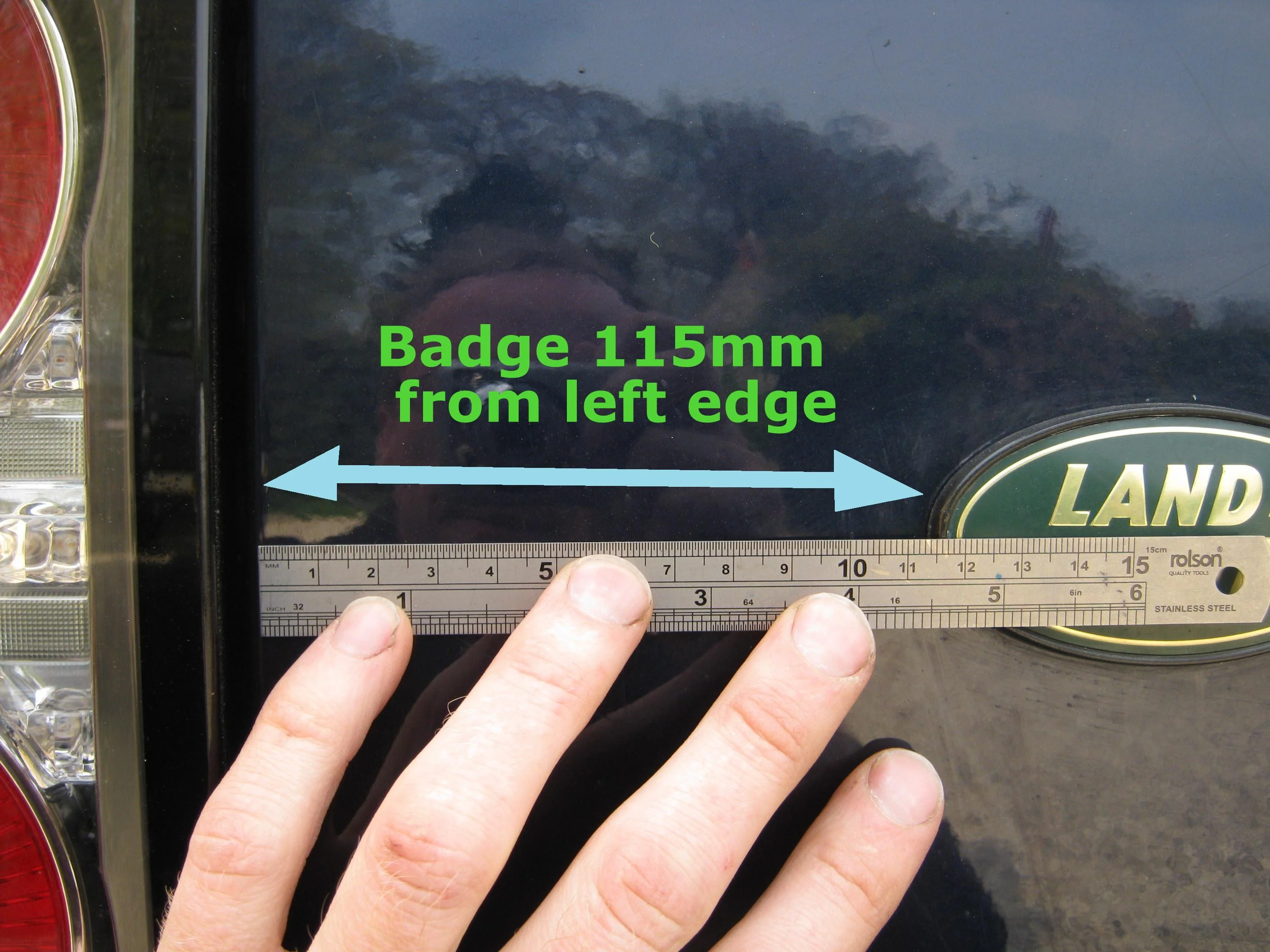 Genuine Rear Tailgate Badge - Black & Silver - for Range Rover L322 - Image 7