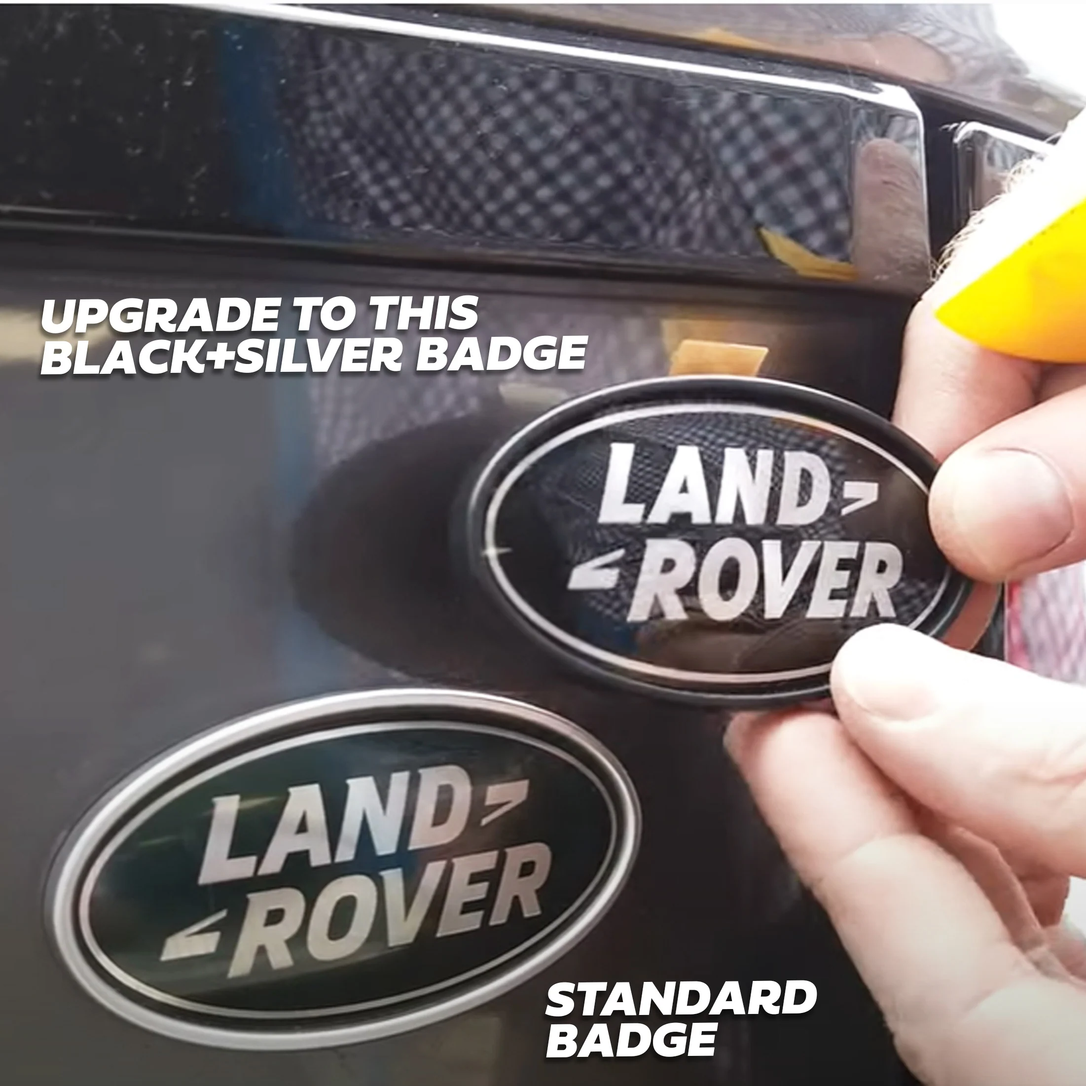 Genuine Rear Tailgate Badge - Black & Silver - plus Template for Range Rover L405 - Image 4