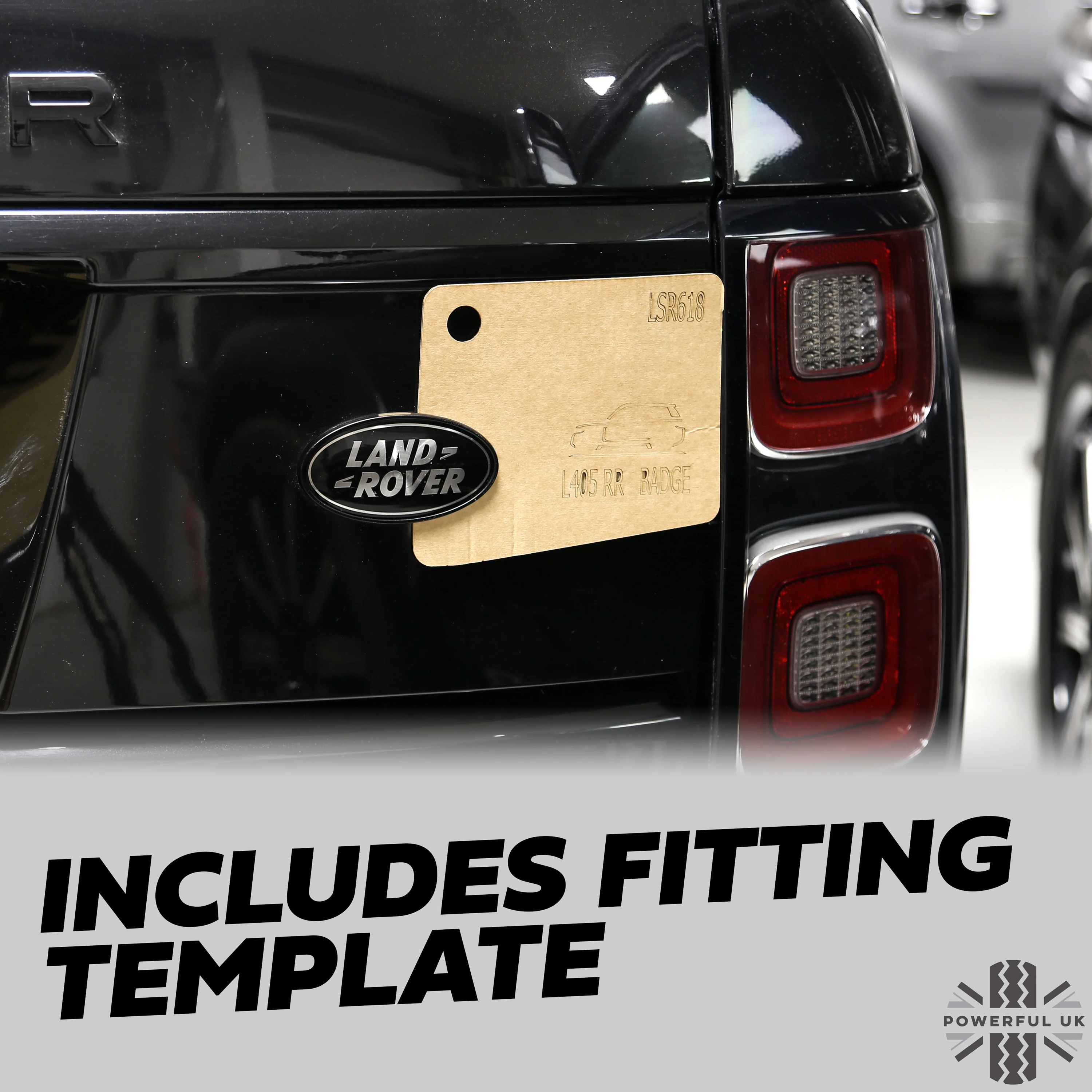 Genuine Rear Tailgate Badge - Black & Silver - plus Template for Range Rover L405 - Image 5