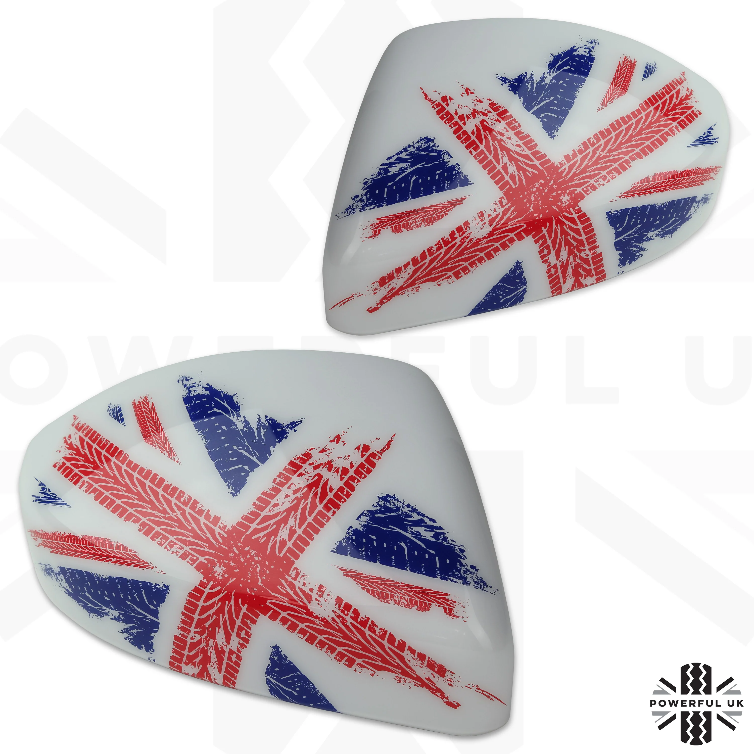 Genuine Replacement Mirror Caps for Land Rover Discover Sport - White with Union Jack design - Image 2