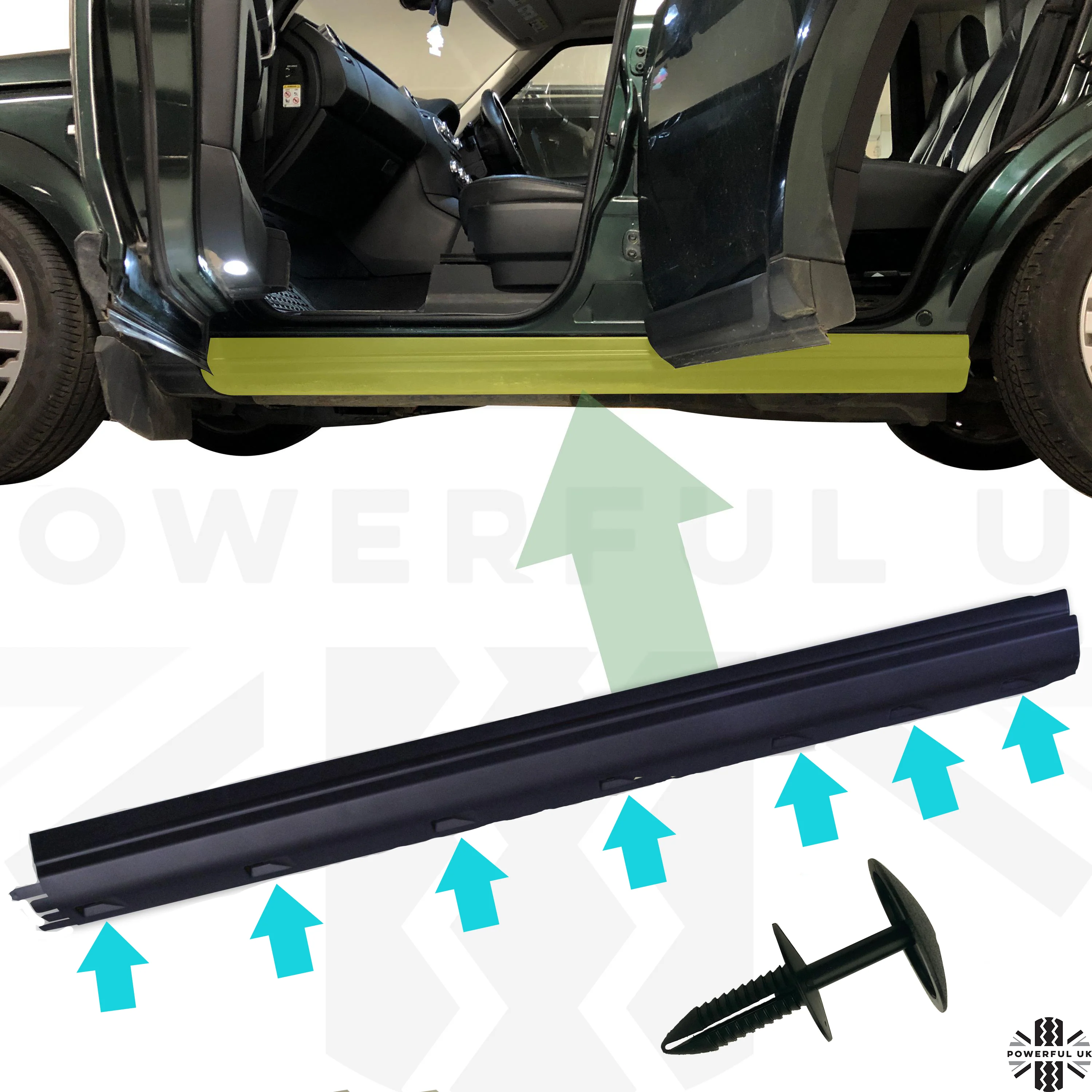 Genuine Side Door Sill Moulding Clips - 7pc - Image 2