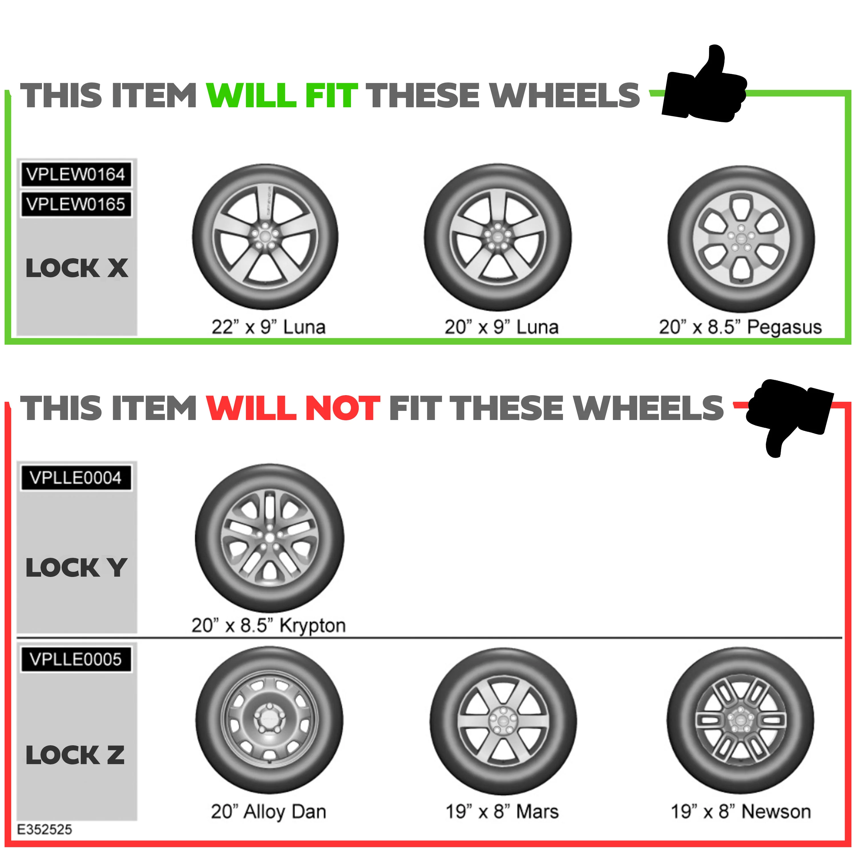 Genuine Spare Wheel Lock Kit for Land Rover Defender L663 - fits 5098 & 6011 - Image 5