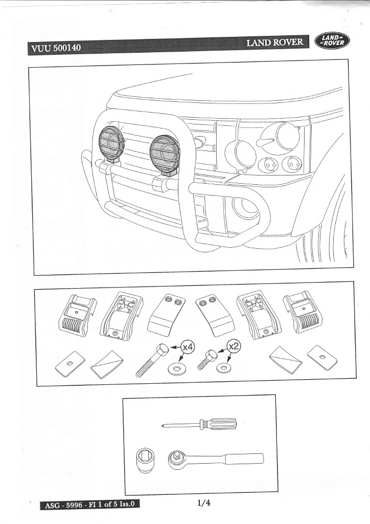 Genuine Spot Light Mounting Kit for Roll / Nudge Bar - Image 5
