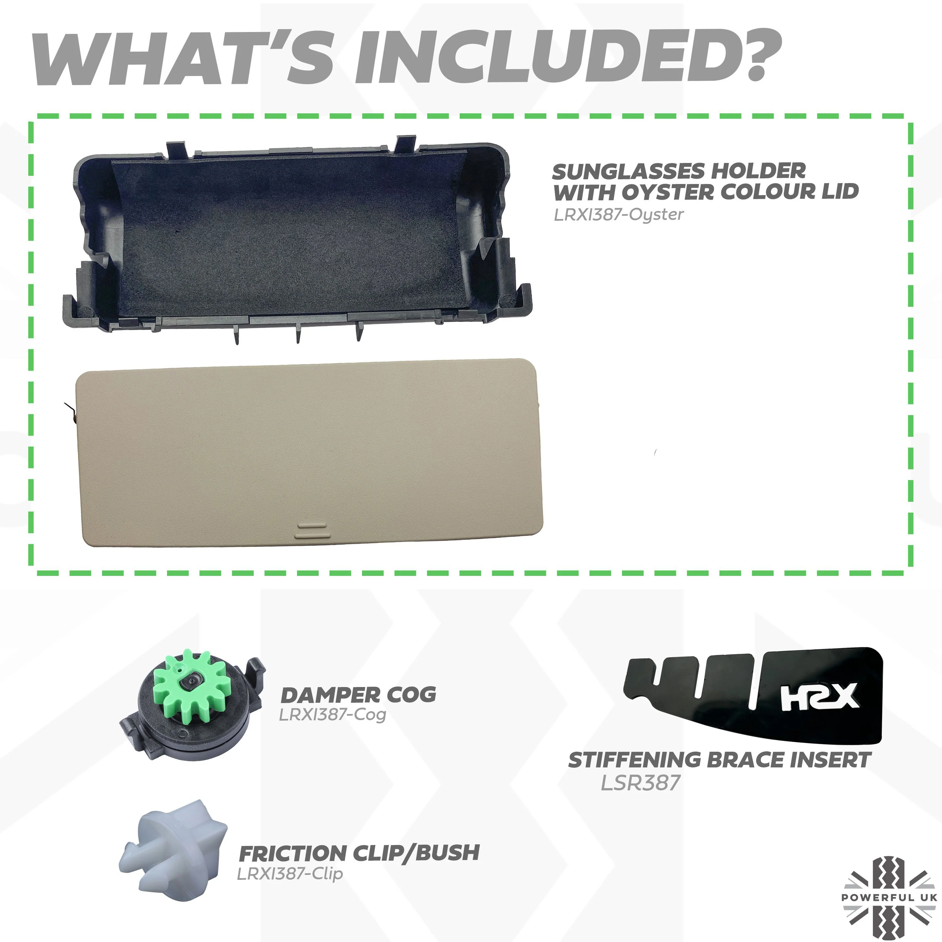 Genuine Sunglasses Holder Upgrade / Repair kit for Land Rover Discovery Sport - Oyster - Image 2
