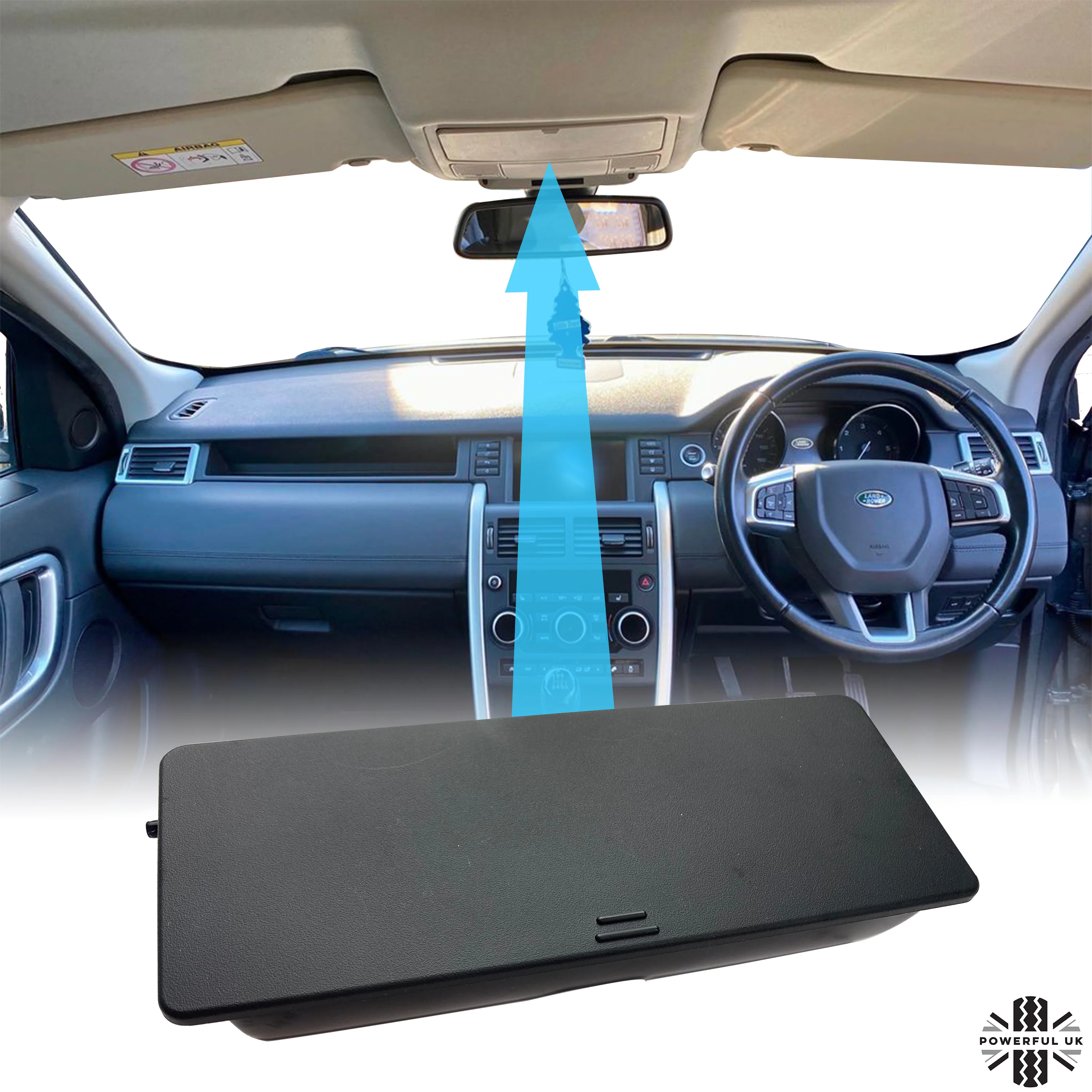 Genuine Sunglasses Holder Upgrade / Repair kit for Range Rover Evoque - Black - Image 5