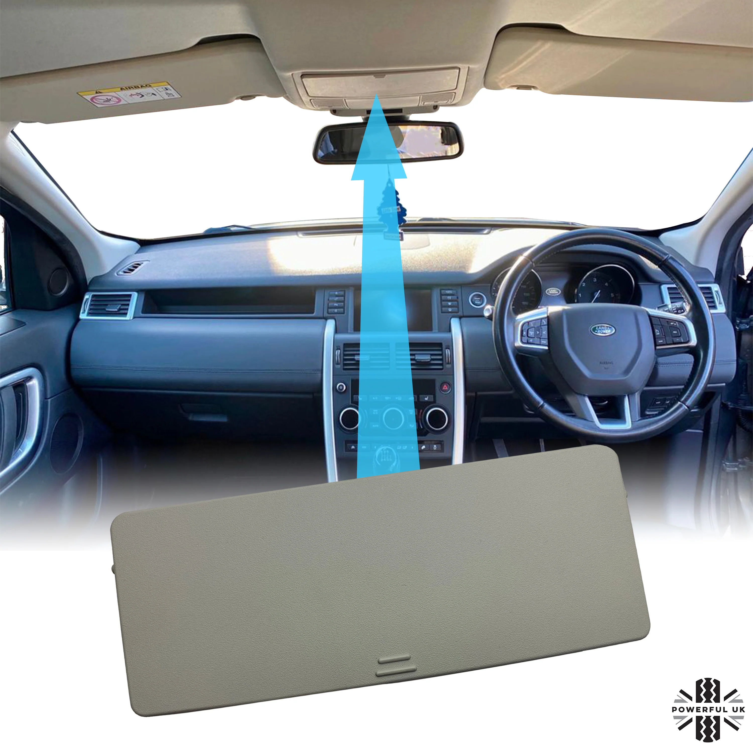 Genuine Sunglasses Holder Upgrade / Repair kit for Range Rover Evoque - Grey - Image 5