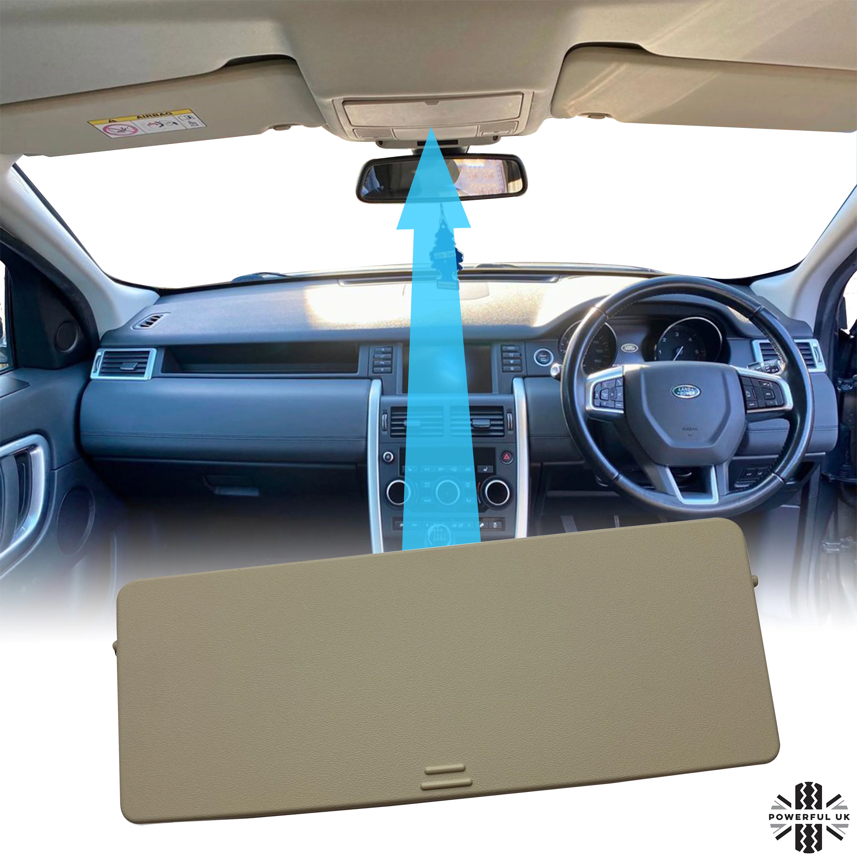 Genuine Sunglasses Holder Upgrade / Repair kit for Range Rover Evoque - Ivory - Image 5