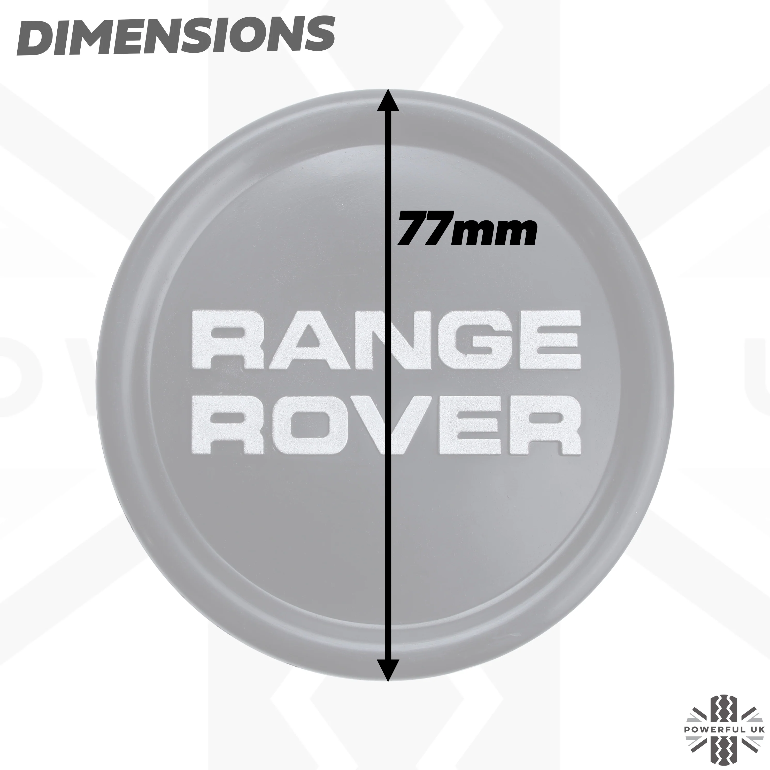 Genuine Wheel Centre Cap for Range Rover Classic - Black - Image 6