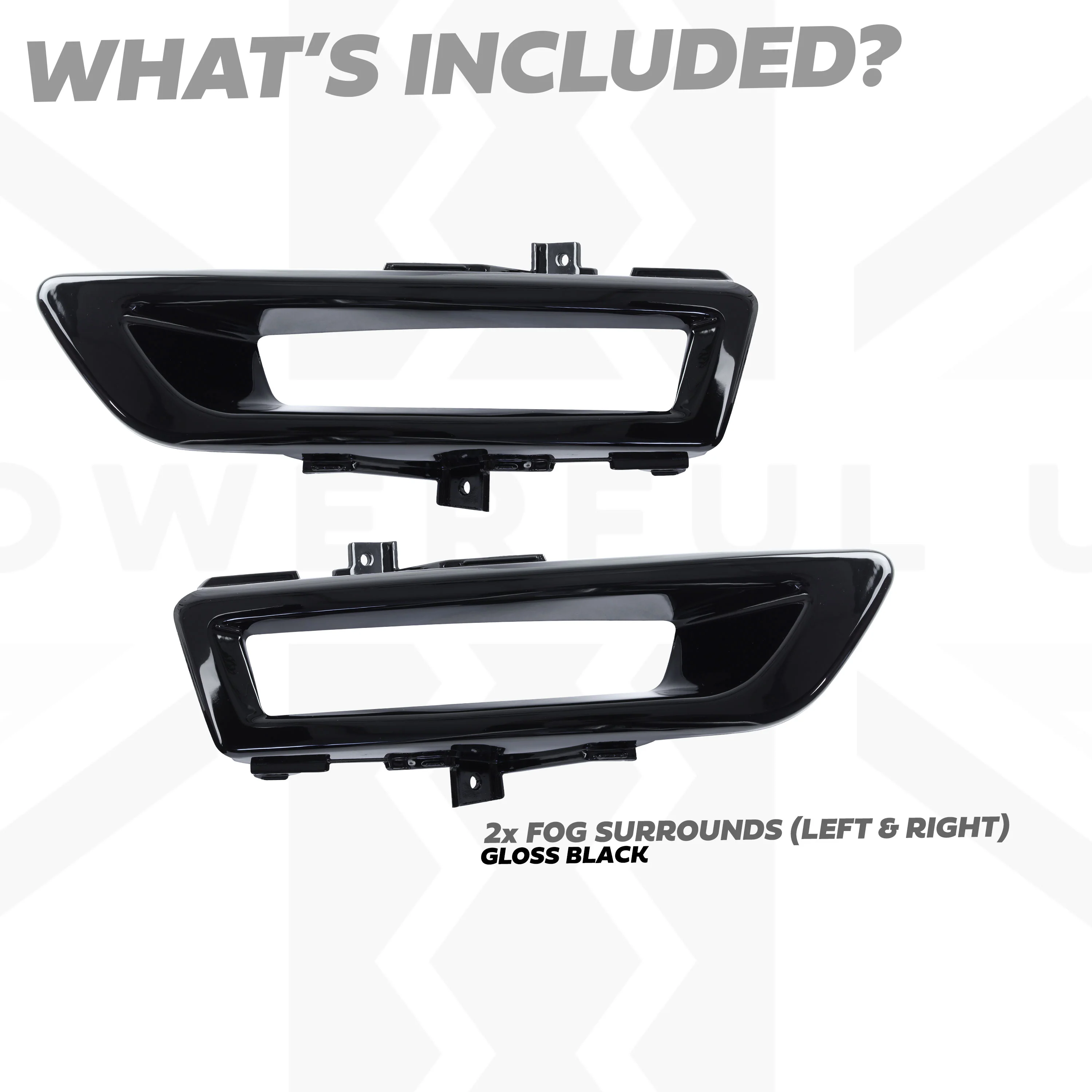 Gloss Black Fog Light Surround for Land Rover Discovery Sport 2015-19 - Pair - Image 3