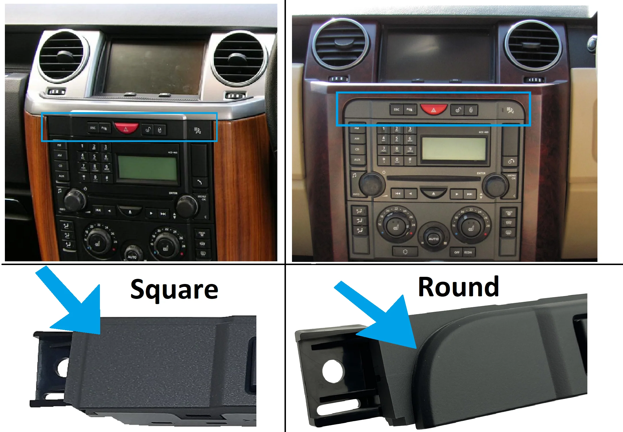 Hazard Switch Fascia Trim Panel in Carbon Fibre for Land Rover Discovery 3 - Image 5