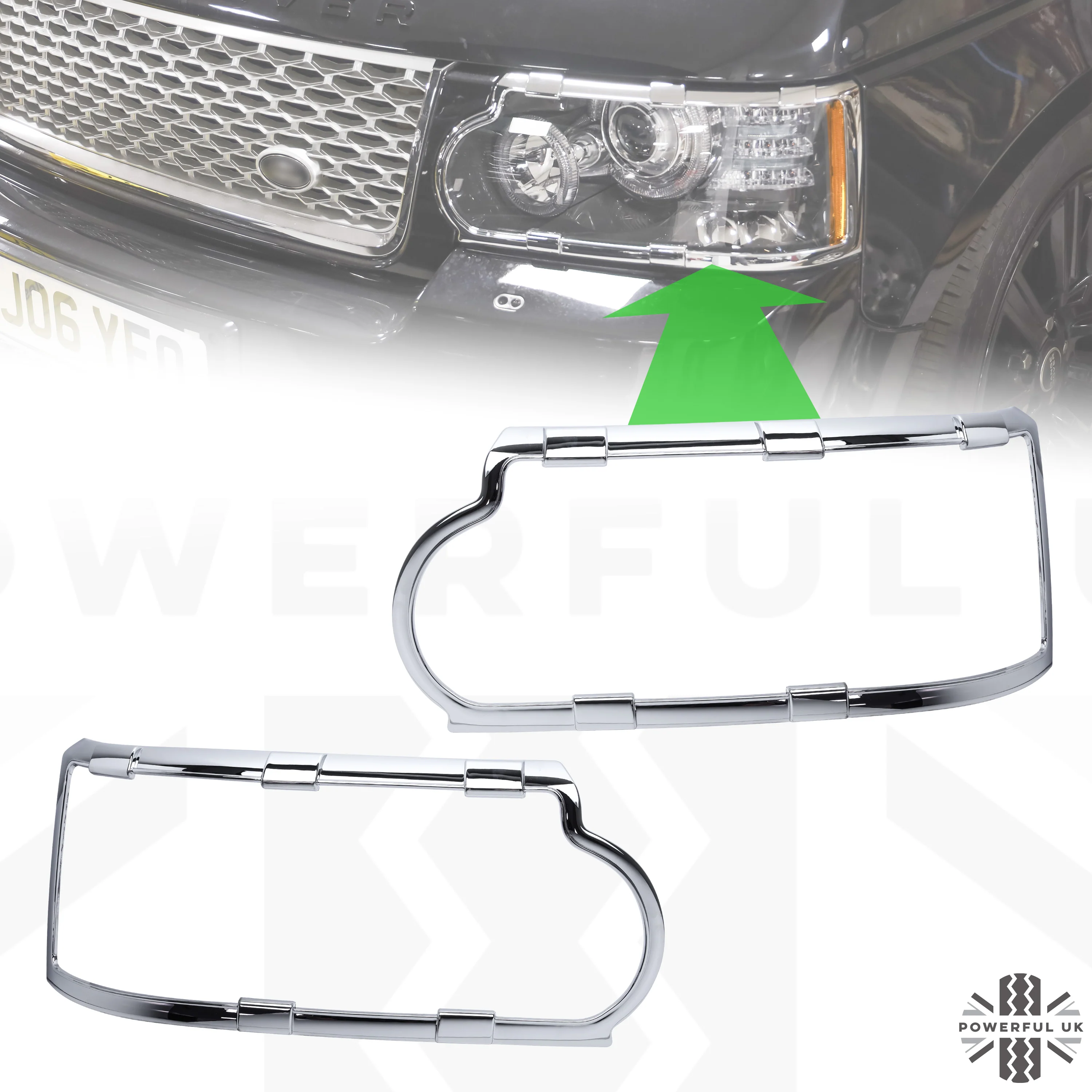 Headlamp Covers for Range Rover L322 2010-13 - Chrome - Image 12