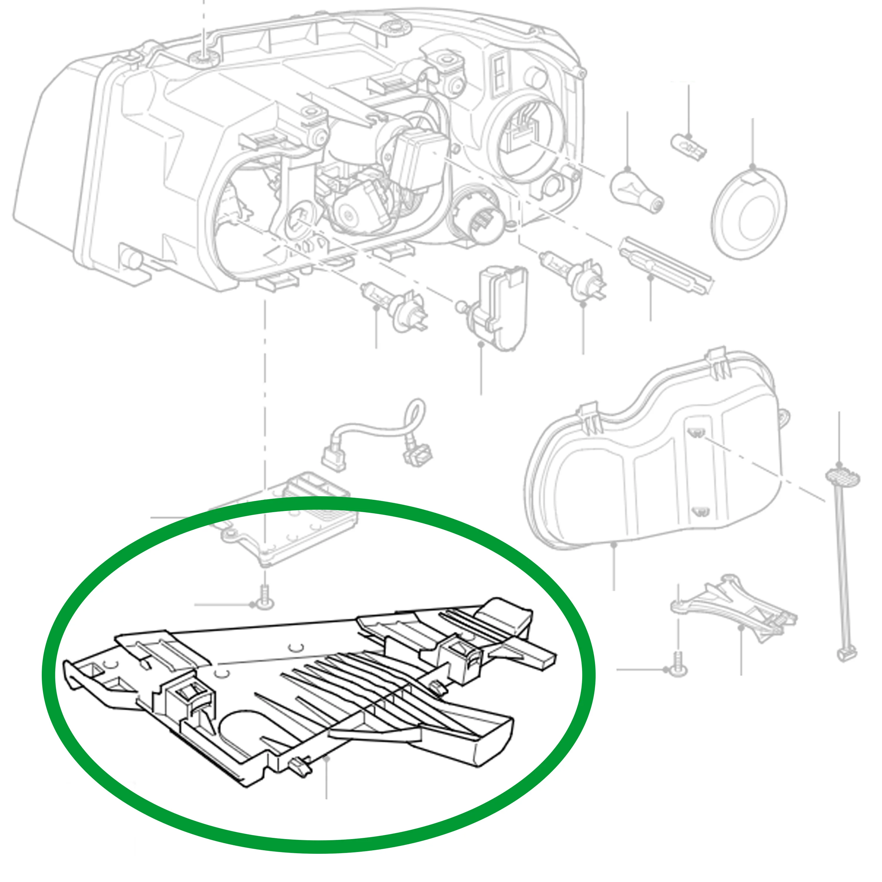 Headlight base mount for Land Rover Freelander 2 - RH - Image 3