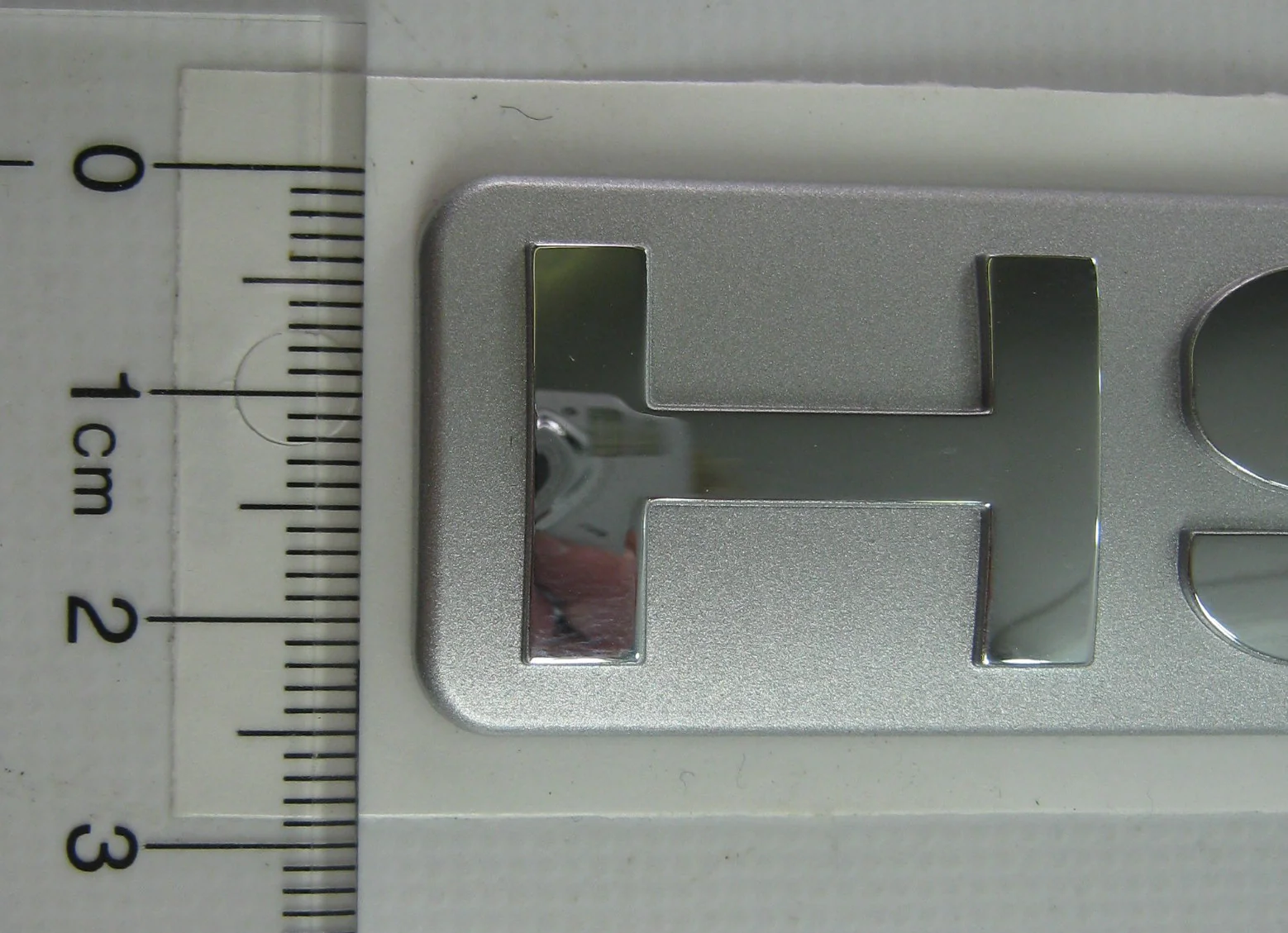 "HST" Badge for Range Rover Sport - Genuine - Silver / Chrome - Image 4