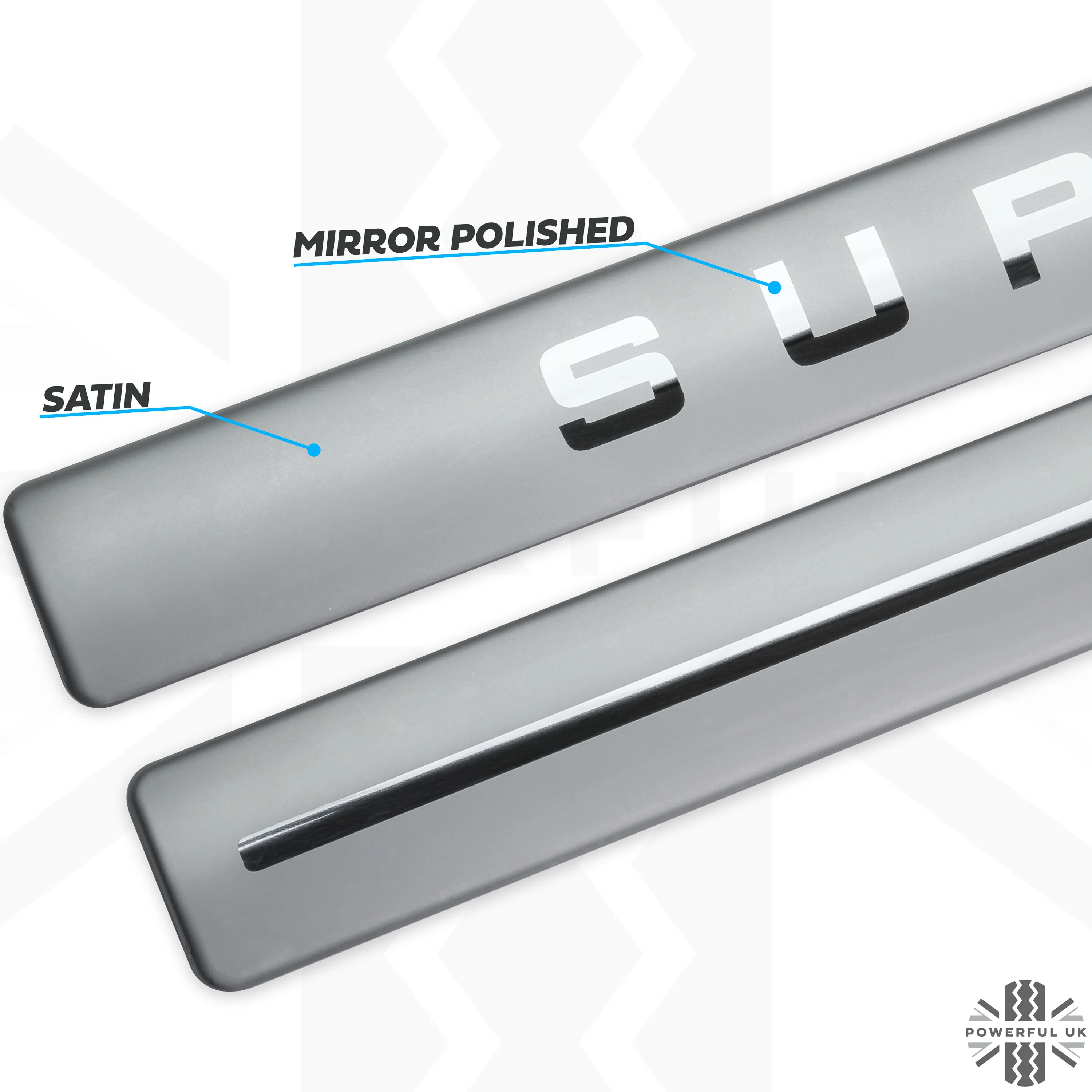 Inner Sill Inserts Stainless Steel - 'SUPERCHARGED' for Range Rover Sport - Image 4