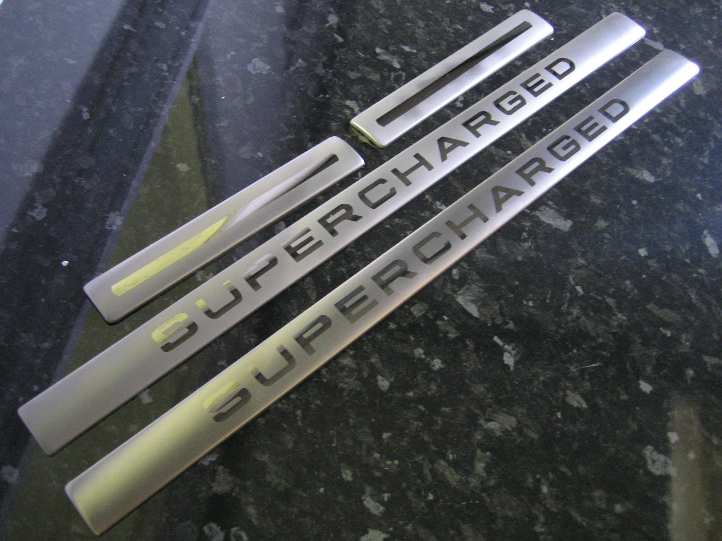 Inner Sill Inserts Stainless Steel - 'SUPERCHARGED' for Range Rover Sport - Image 6