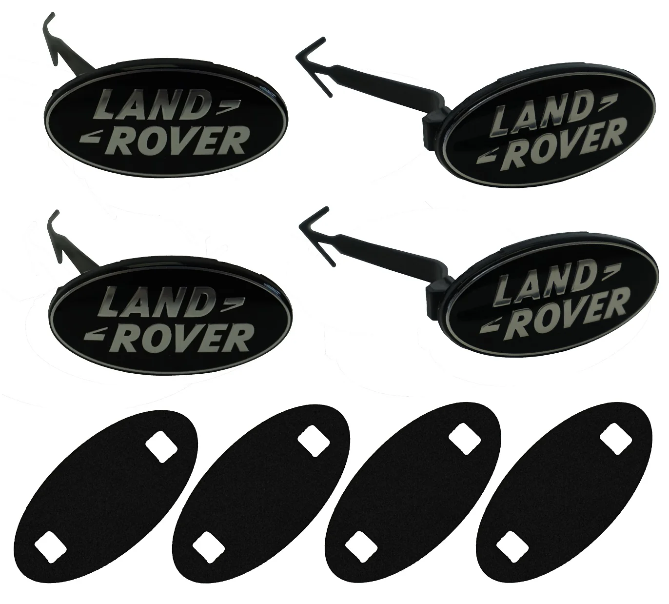 Interior Black & Silver Door Card Badges (pair) for Range Rover L322 - Image 3