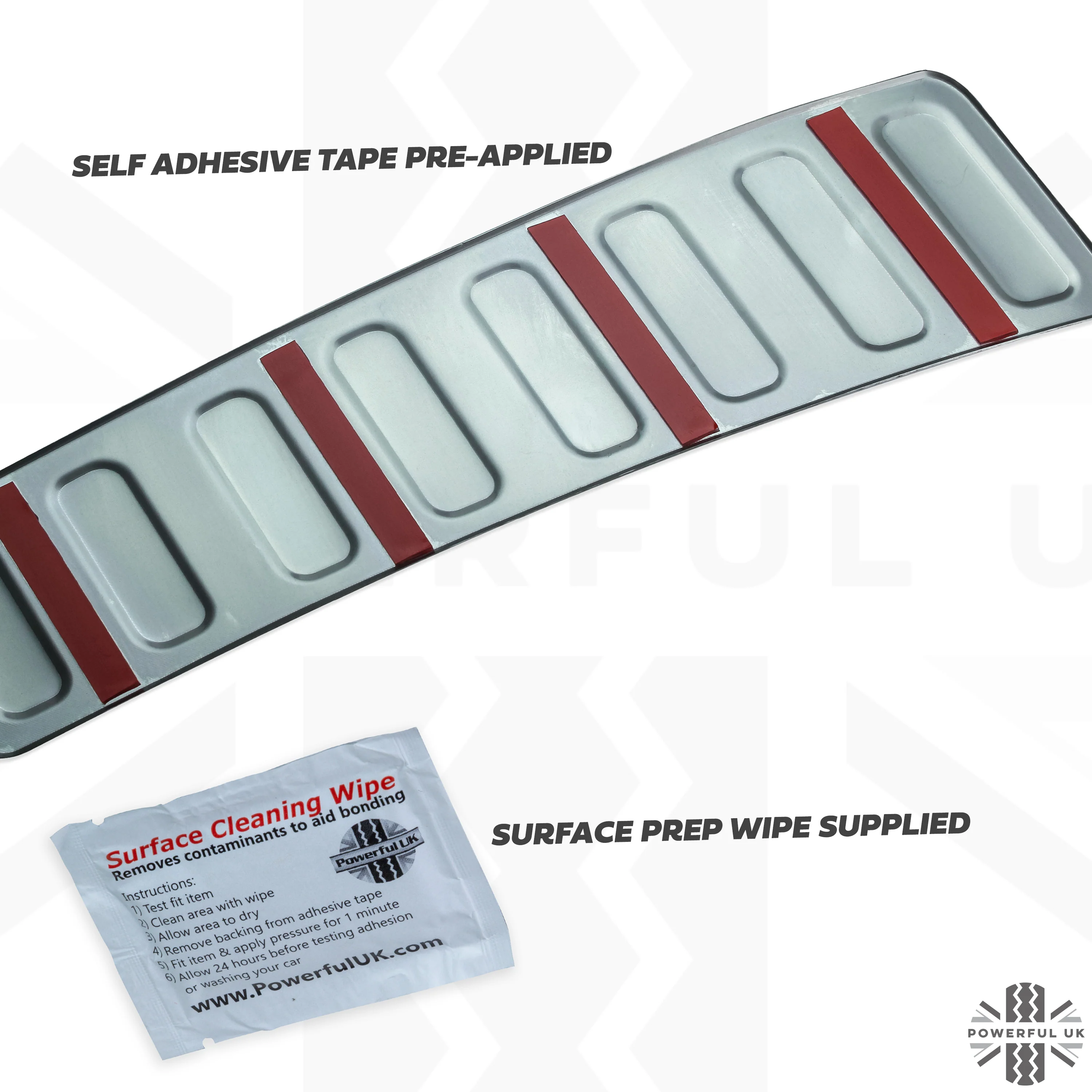 Interior Boot Threshold Finisher Trim Inserts - Stainless Steel - for Land Rover Discovery Sport - Image 7