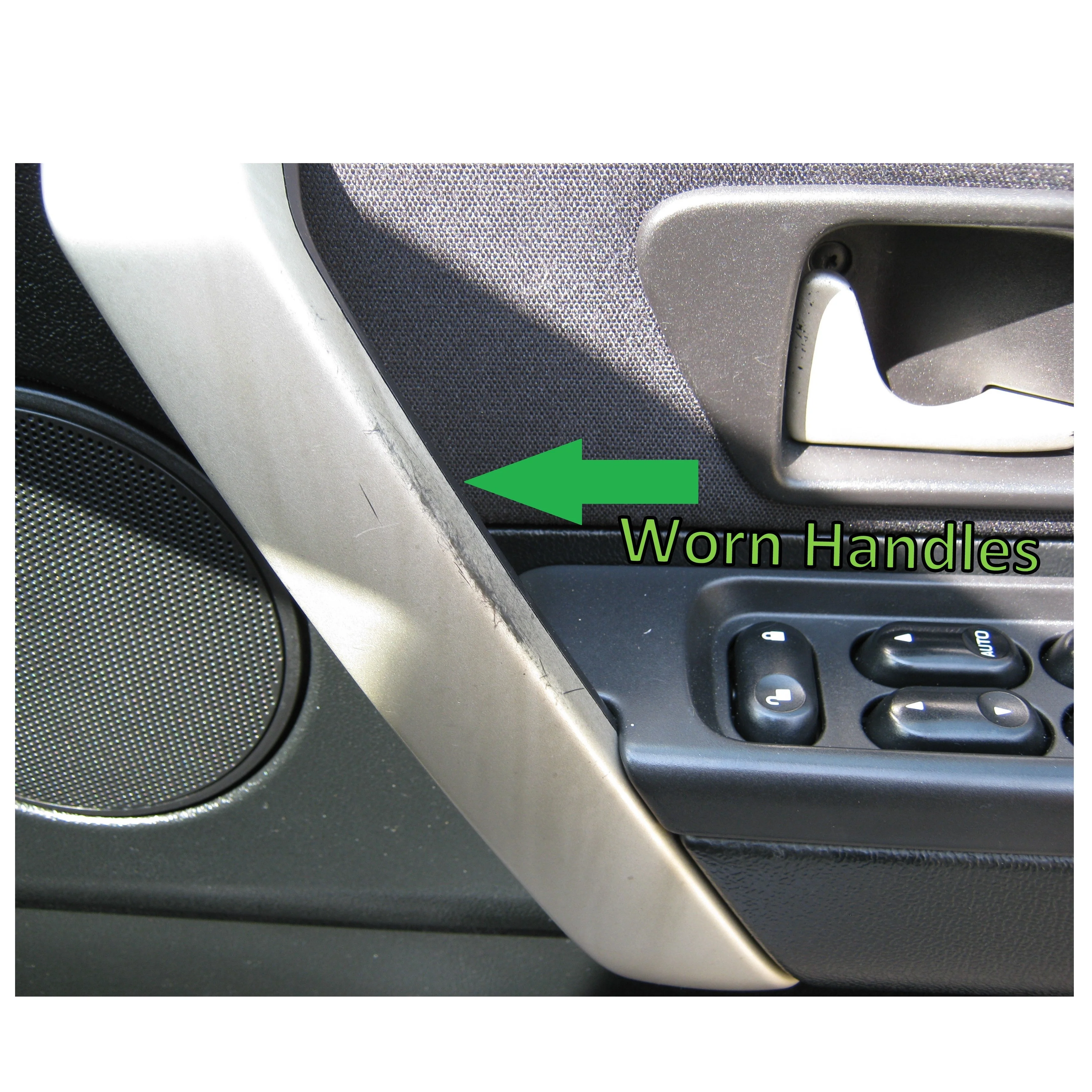 Interior door card pull trim champagne silver for Land Rover Freelander 1  - LH - Image 4