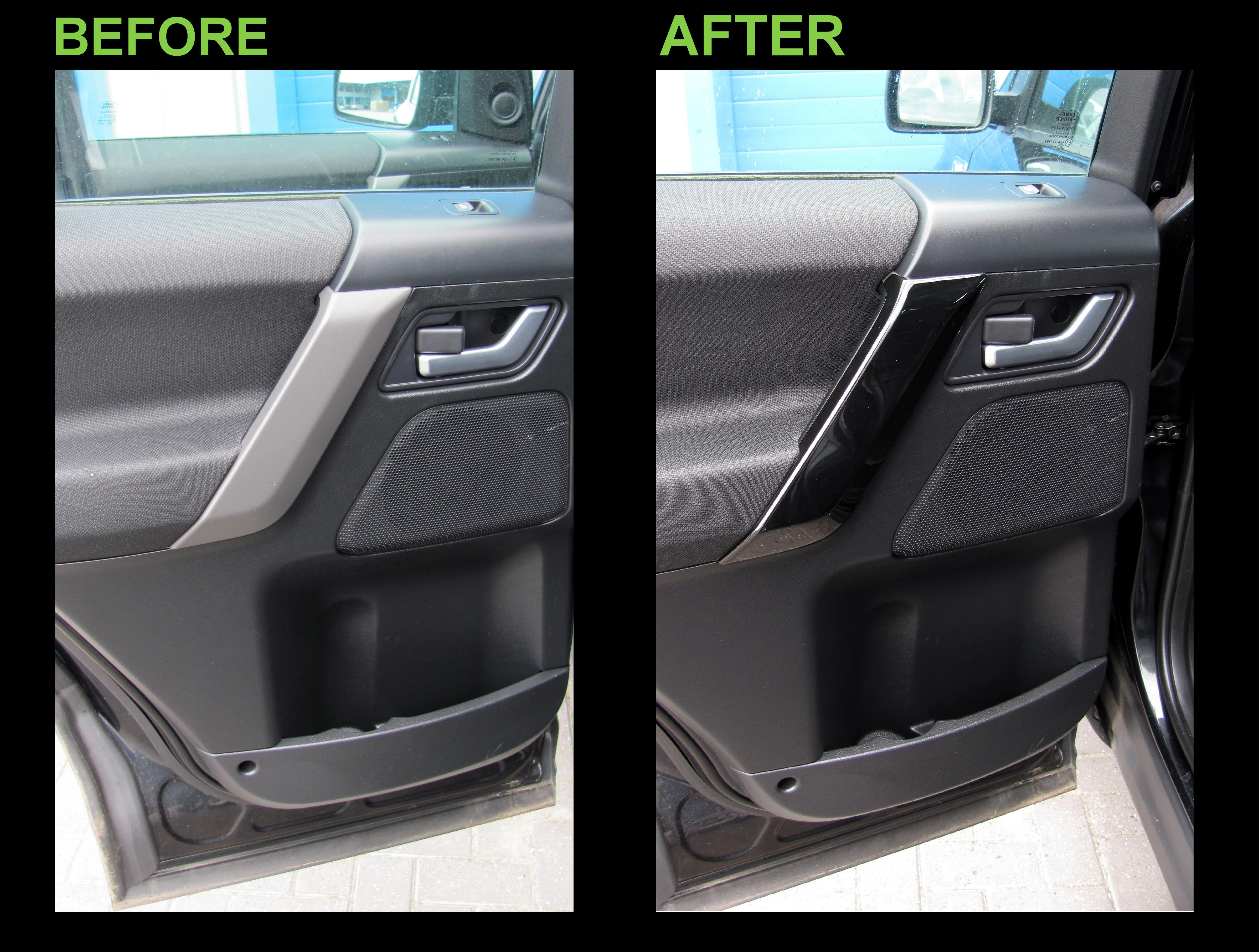 Interior Door Pull Covers (4 pc) - Gloss Black - for Land Rover Freelander 2 - Image 4