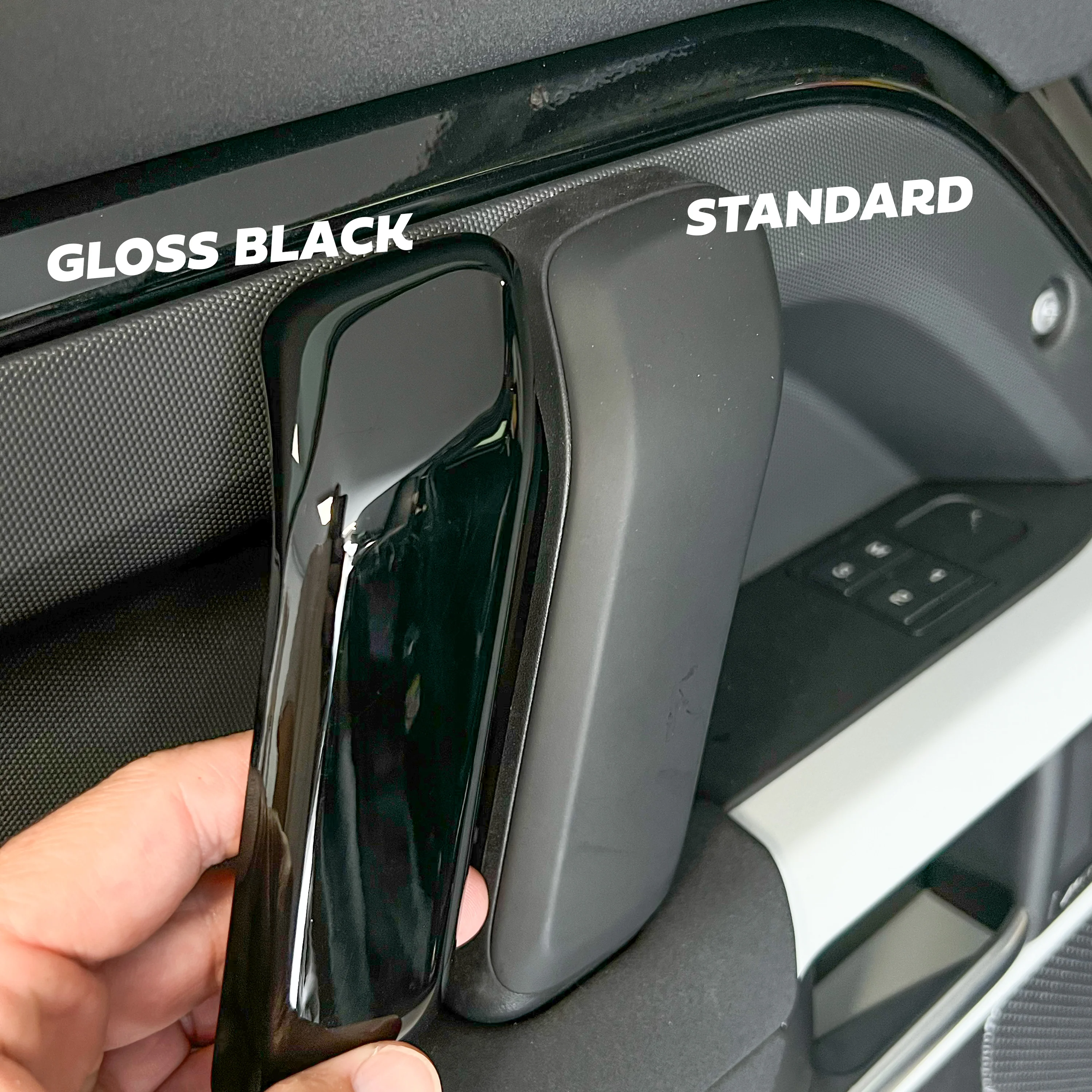 Interior Door Pull Finisher in Gloss Black for Defender L663 90 - LHD - Image 4