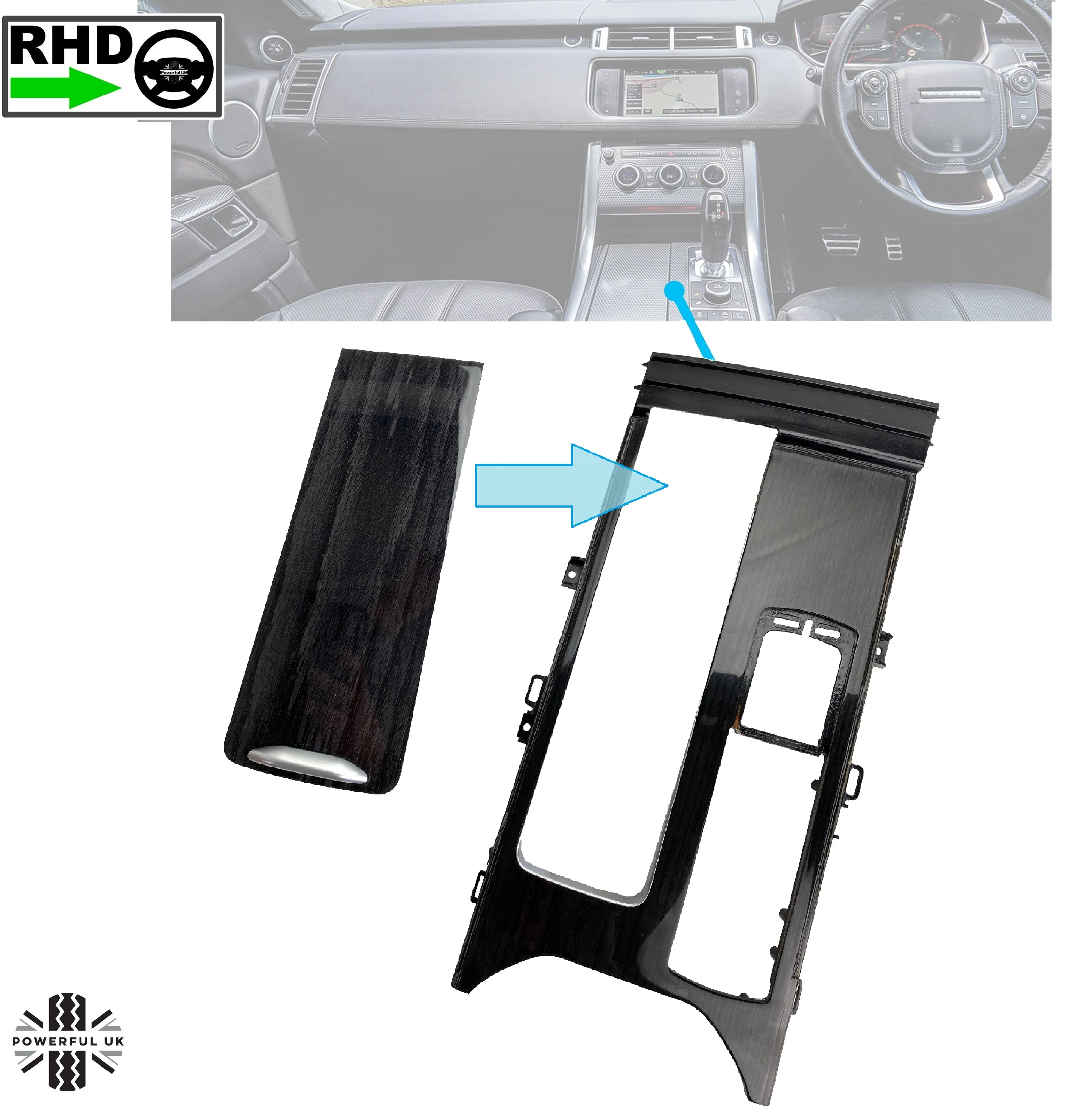 Interior Trim Kit - Dark Oak Wood - RHD for Range Rover Sport L494 (2014-17) - Image 2