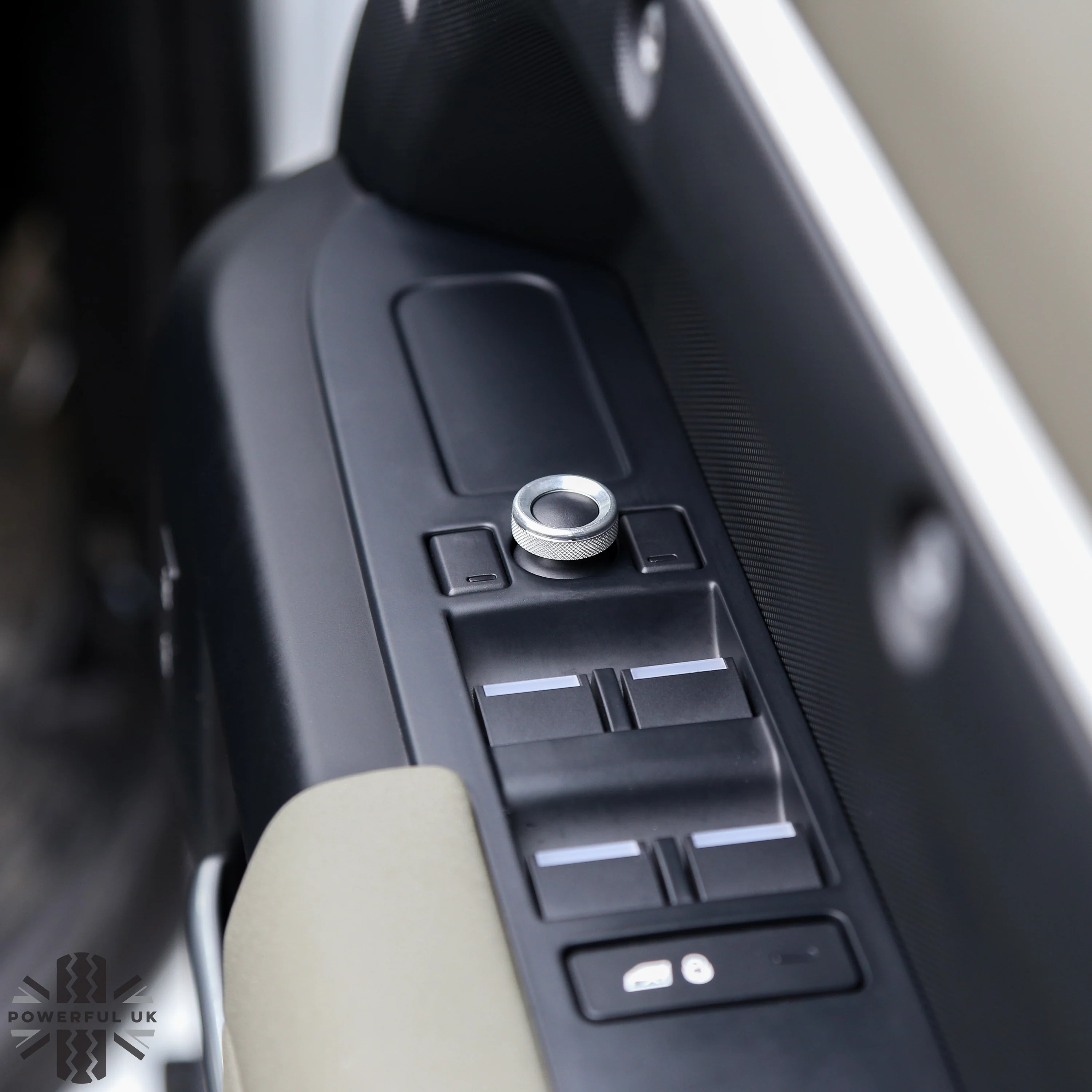 Interior Wing Mirror Control Knob Cover - SILVER - for Land Rover Defender L663 - Image 4