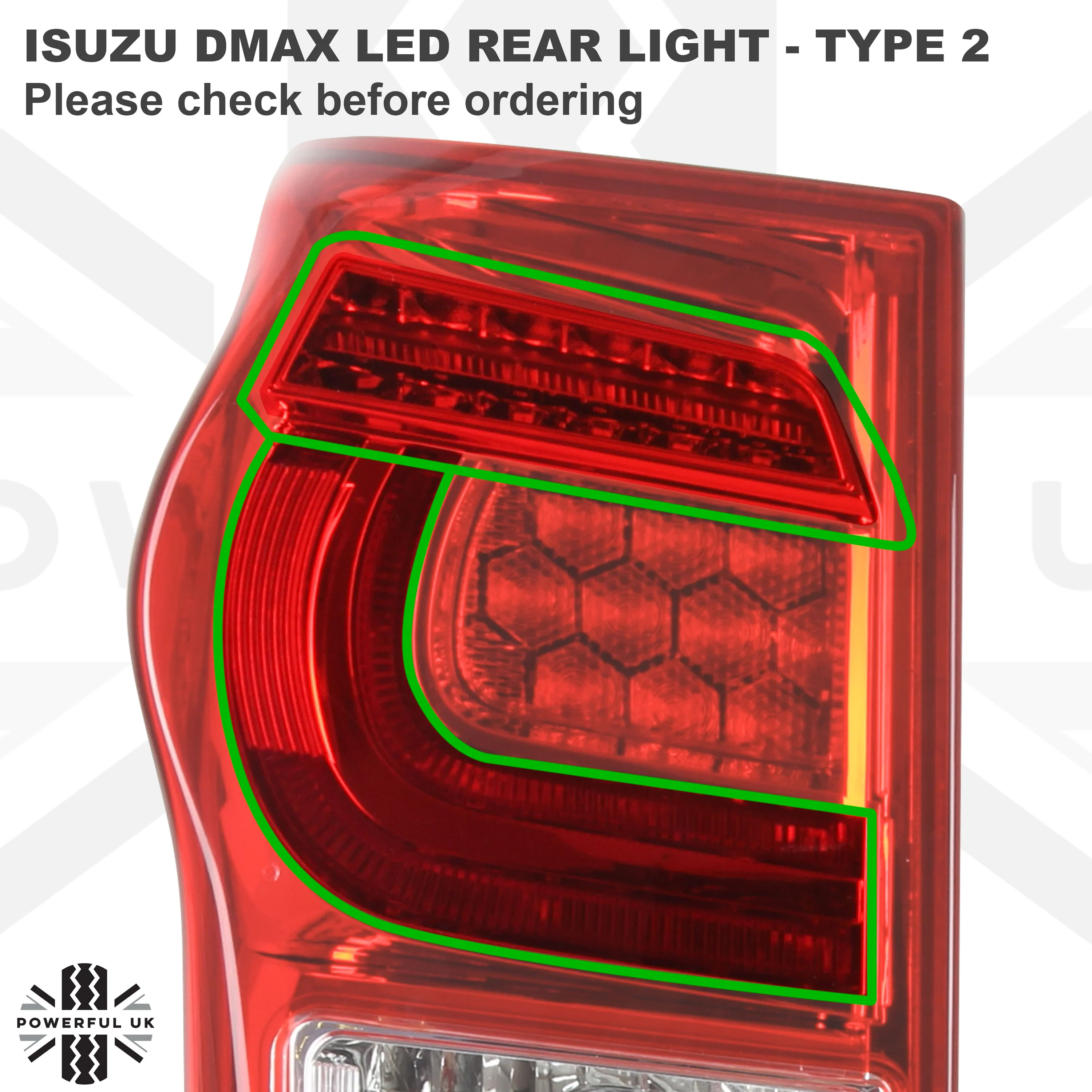 Isuzu Rodeo Dmax Pickup (2012-21) LED Rear Light Assembly + Loom - Type 2 - LH - Image 5