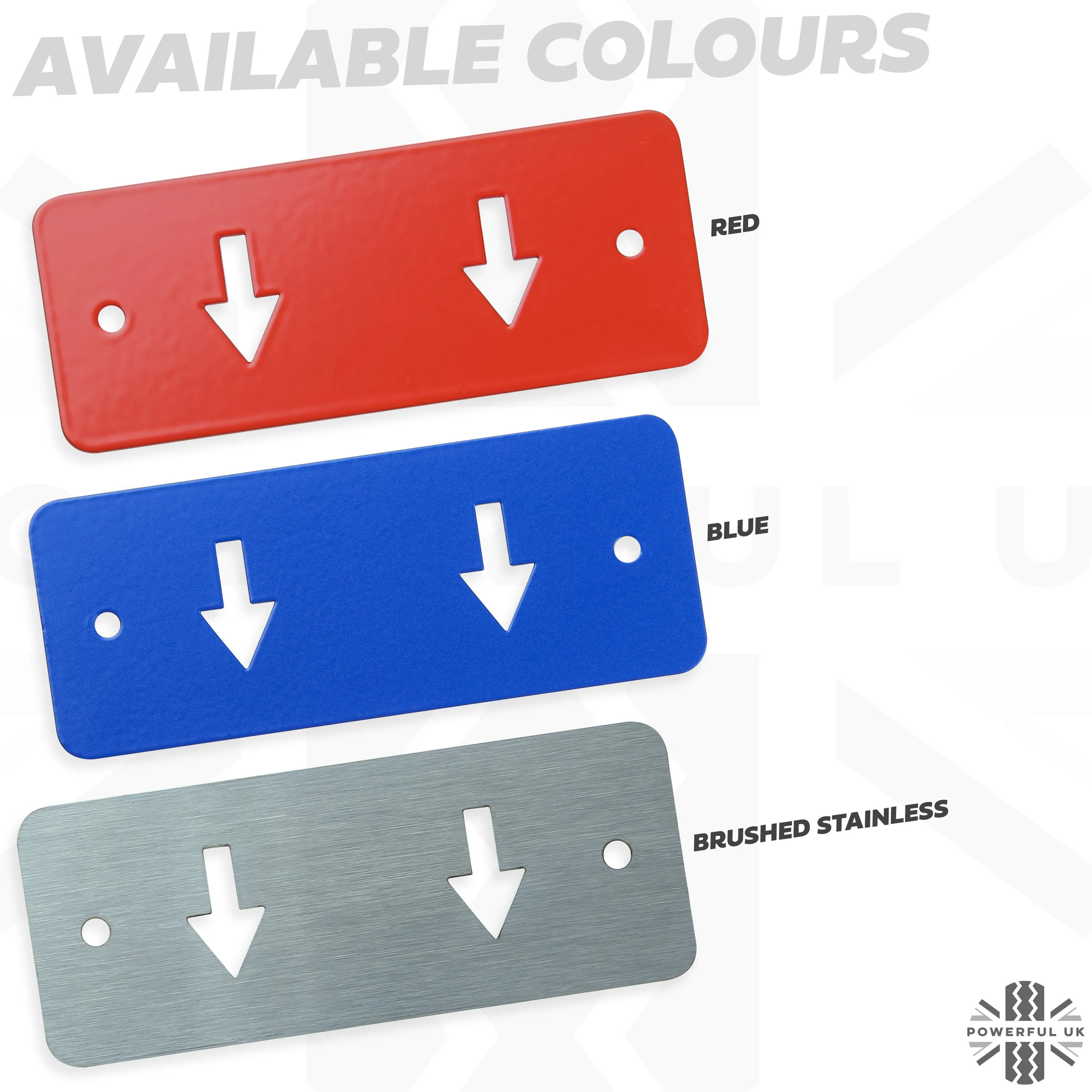 Jacking Point Marker Plate Kit - BLUE - for Land Rover Defender L663 - Image 6