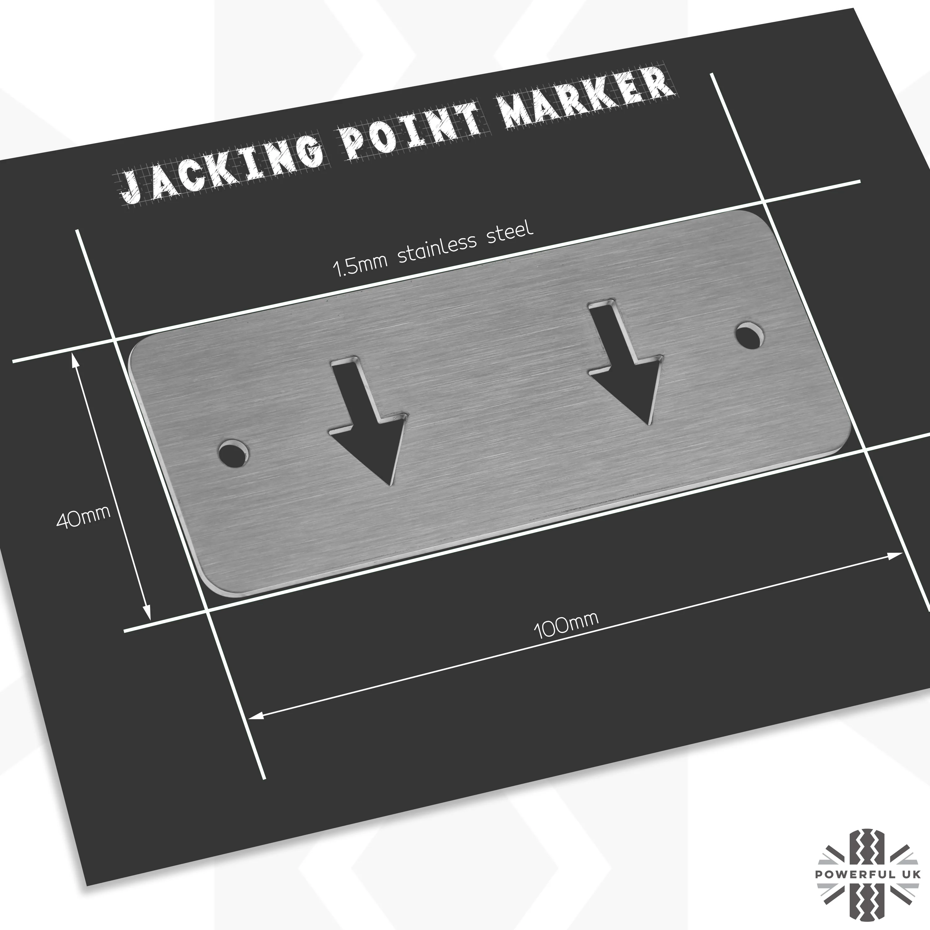 Jacking Point Marker Plate Kit - BLUE - for Land Rover Defender L663 - Image 8