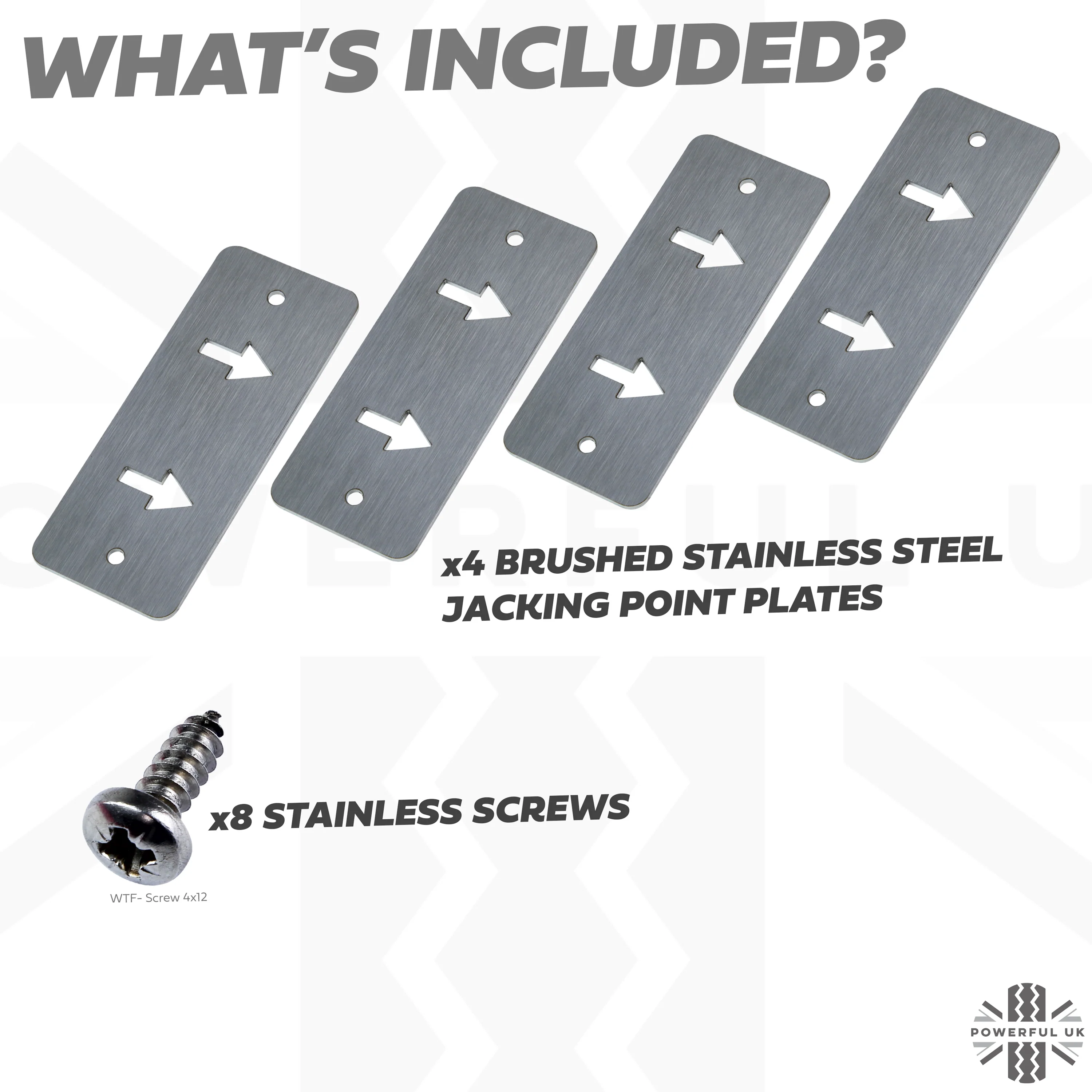 Jacking Point Marker Plate Kit - Stainless - for Land Rover Defender L663 - Image 2