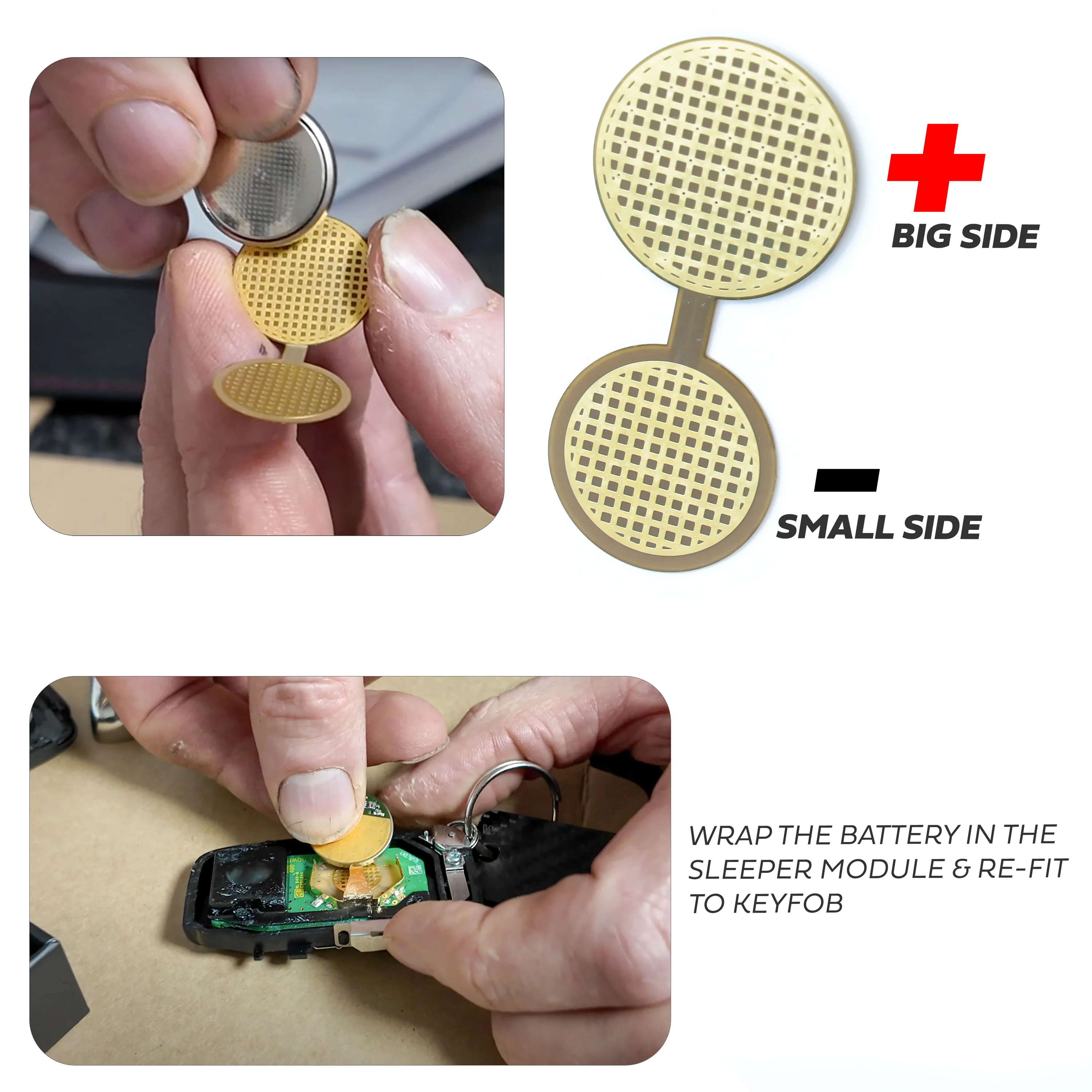Keyfob Battery Sleeper Kit & Faraday Pouch (Anti Relay Theft) - Image 2