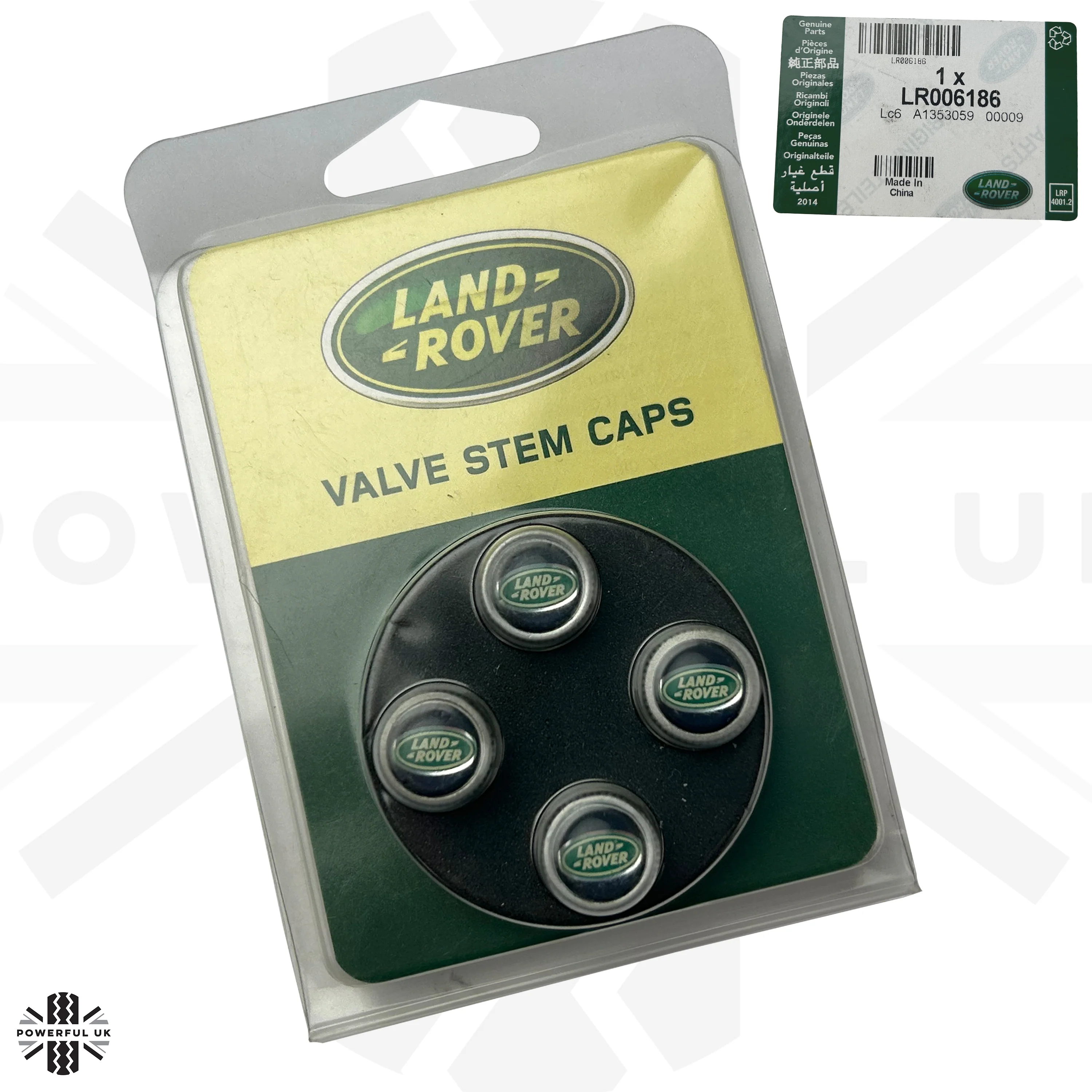 "Land Rover" Dust Valve Caps (4pc) for Land Rover Discovery 3 & 4 - Genuine - Image 5