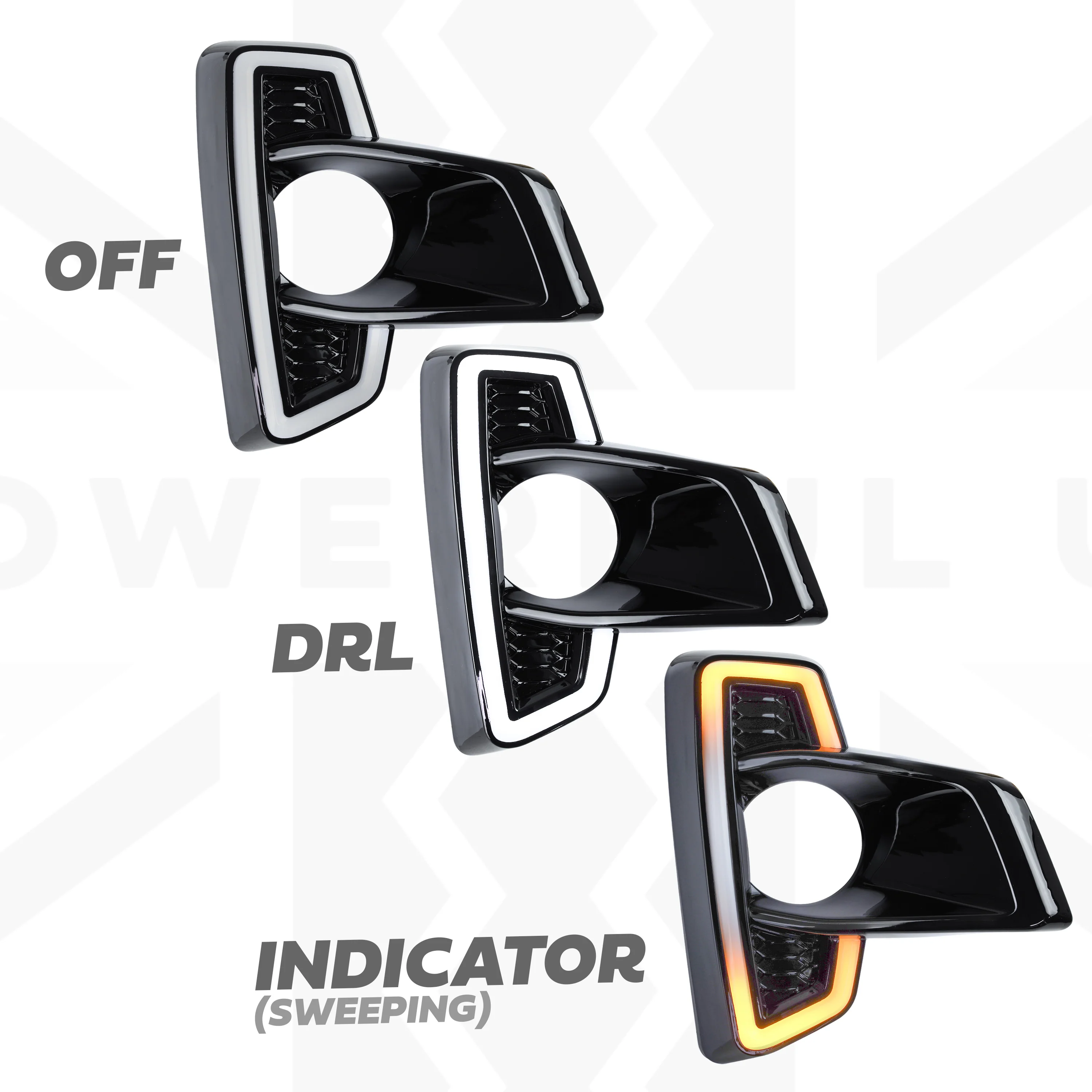 LED DRL/Indicator Fog Light Surround Kit for Toyota Hilux Invincible X 2018-21 - Image 3