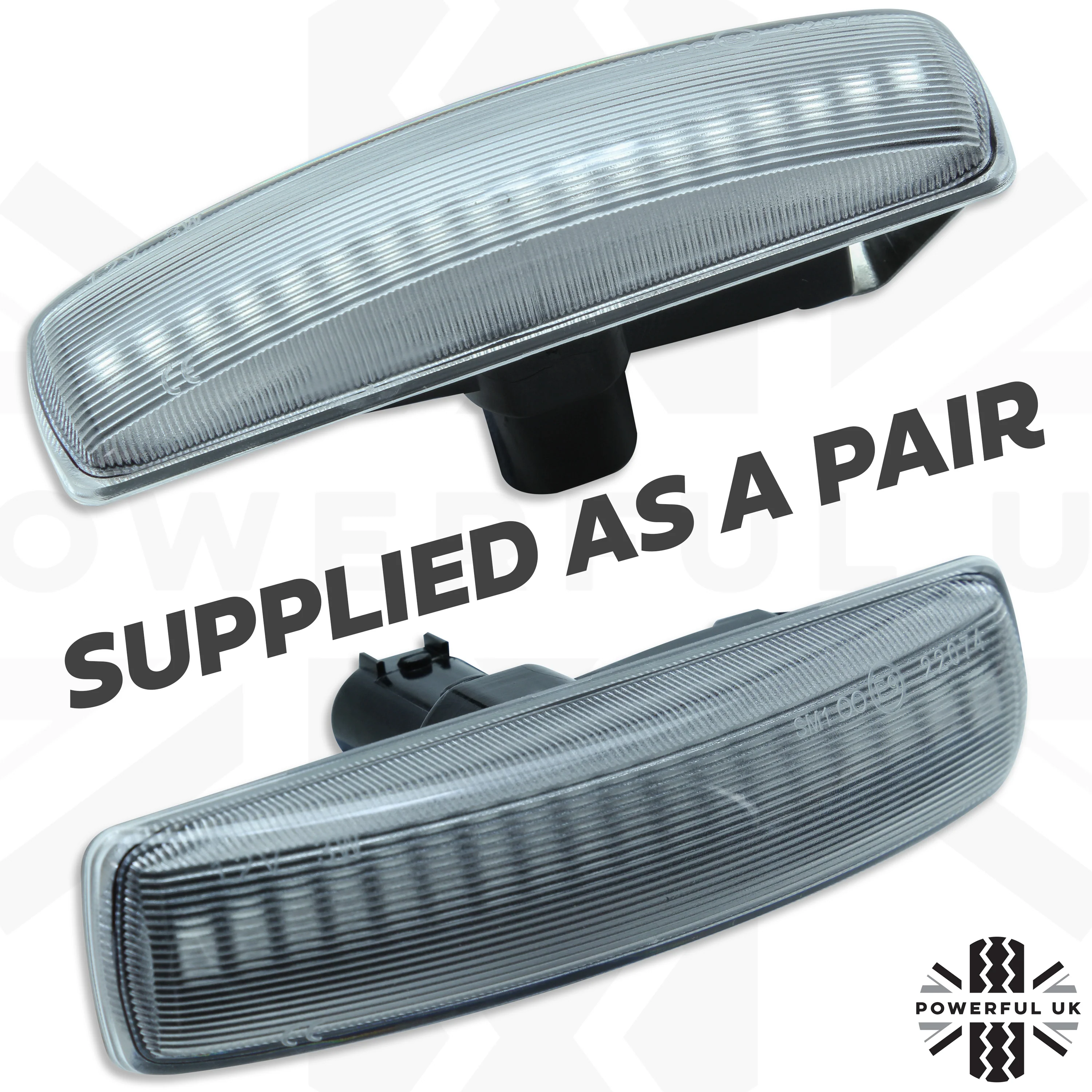 LED Dynamic Sweep Side Repeaters for Range Rover Sport L320 (Pair) - Clear - Image 2