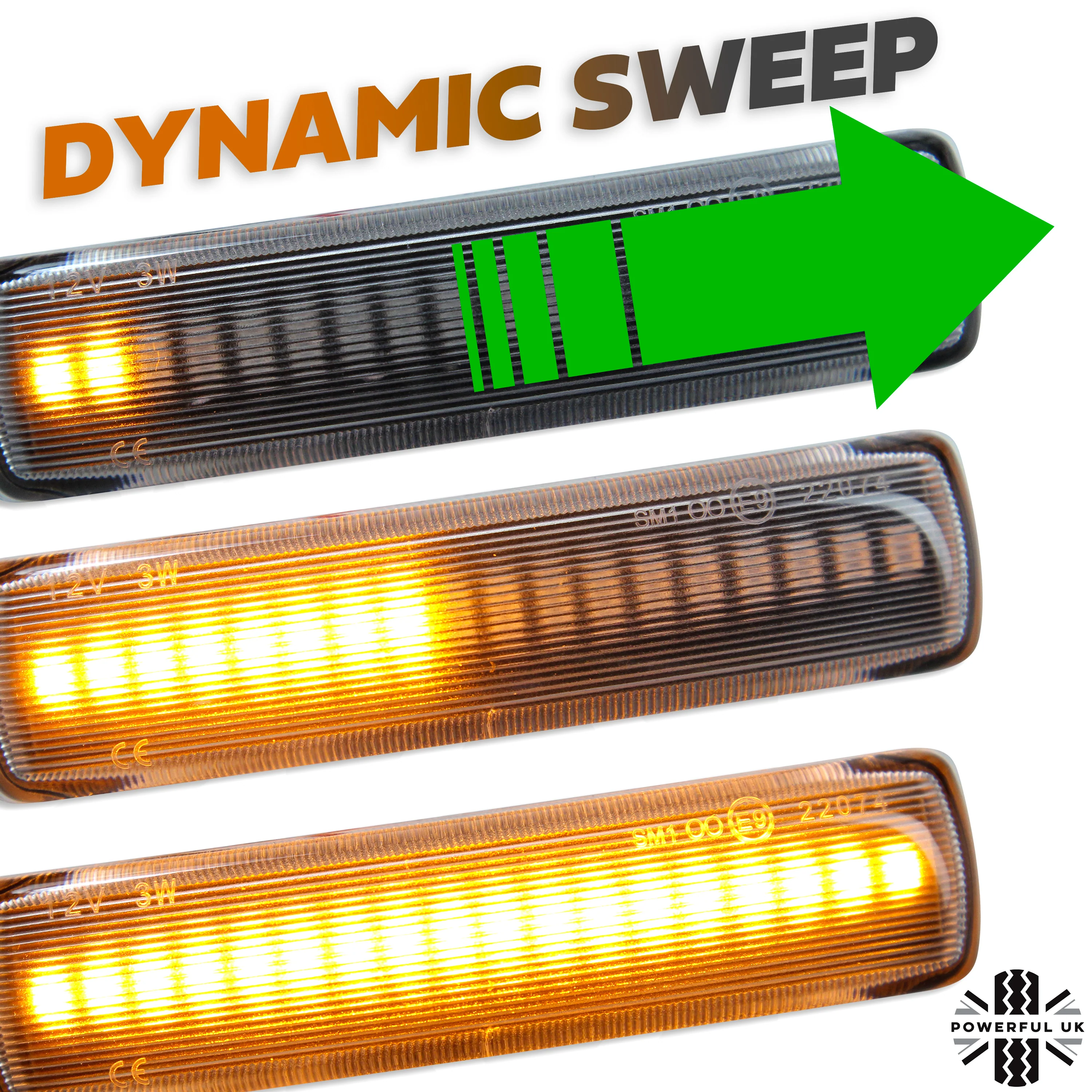 LED Dynamic Sweep Side Repeaters for Range Rover Sport L320 (Pair) - Clear - Image 4